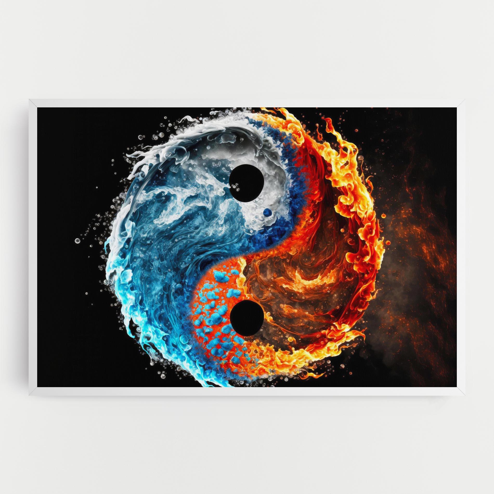 Vászonkép Fire Water Yin Yang mockup 0