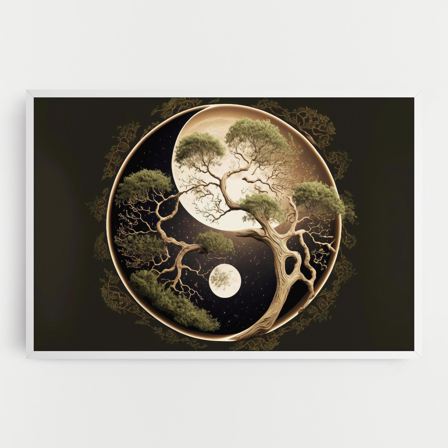 Vászonkép Green Tree Yinyang mockup 0