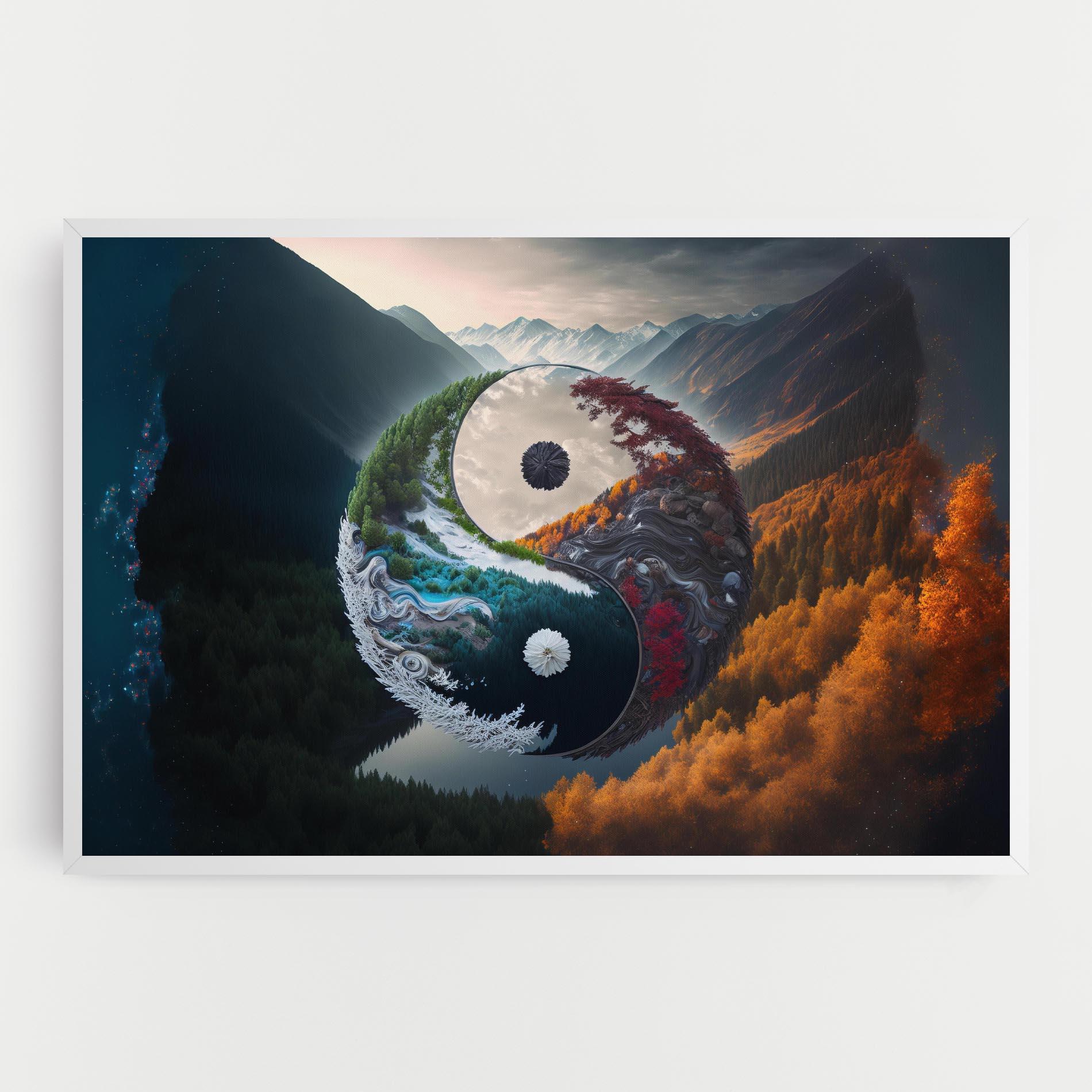Vászonkép Mountain Yinyang mockup 0