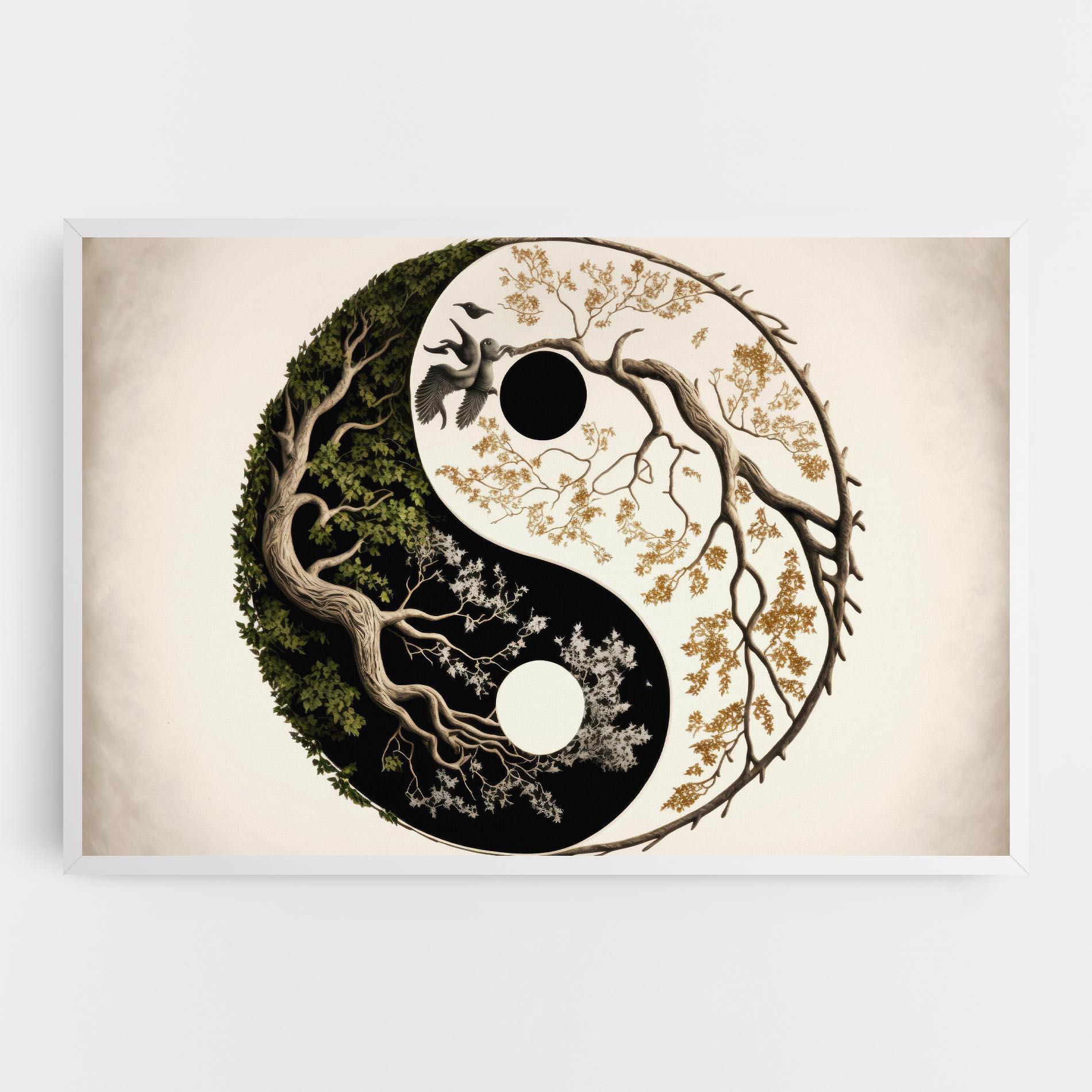 Vászonkép Tree Yinyang mockup 0