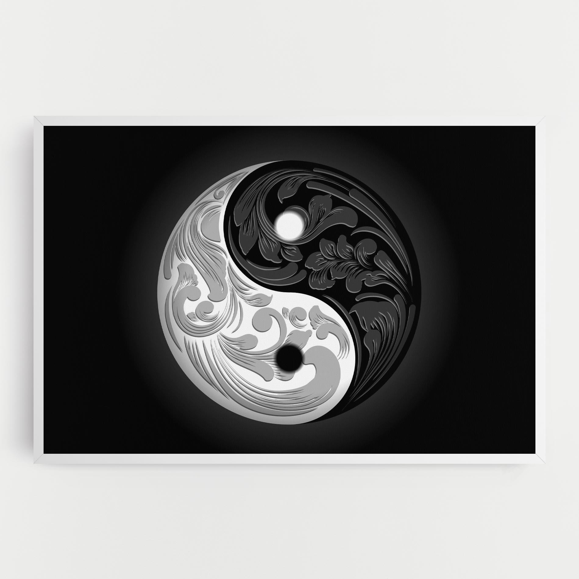 Vászonkép Yinyang Grey mockup 0