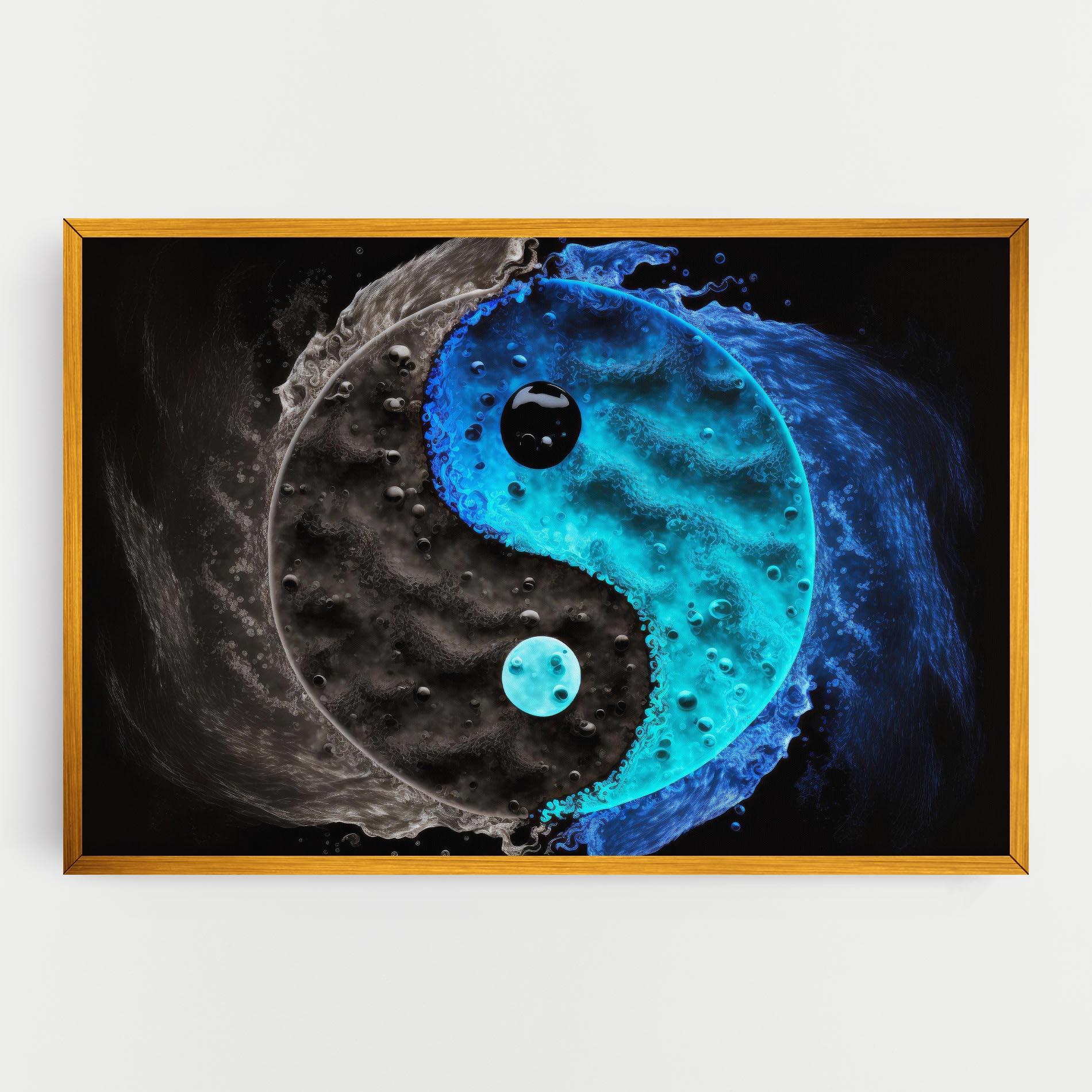 Vászonkép Blue Water Yinyang mockup 0