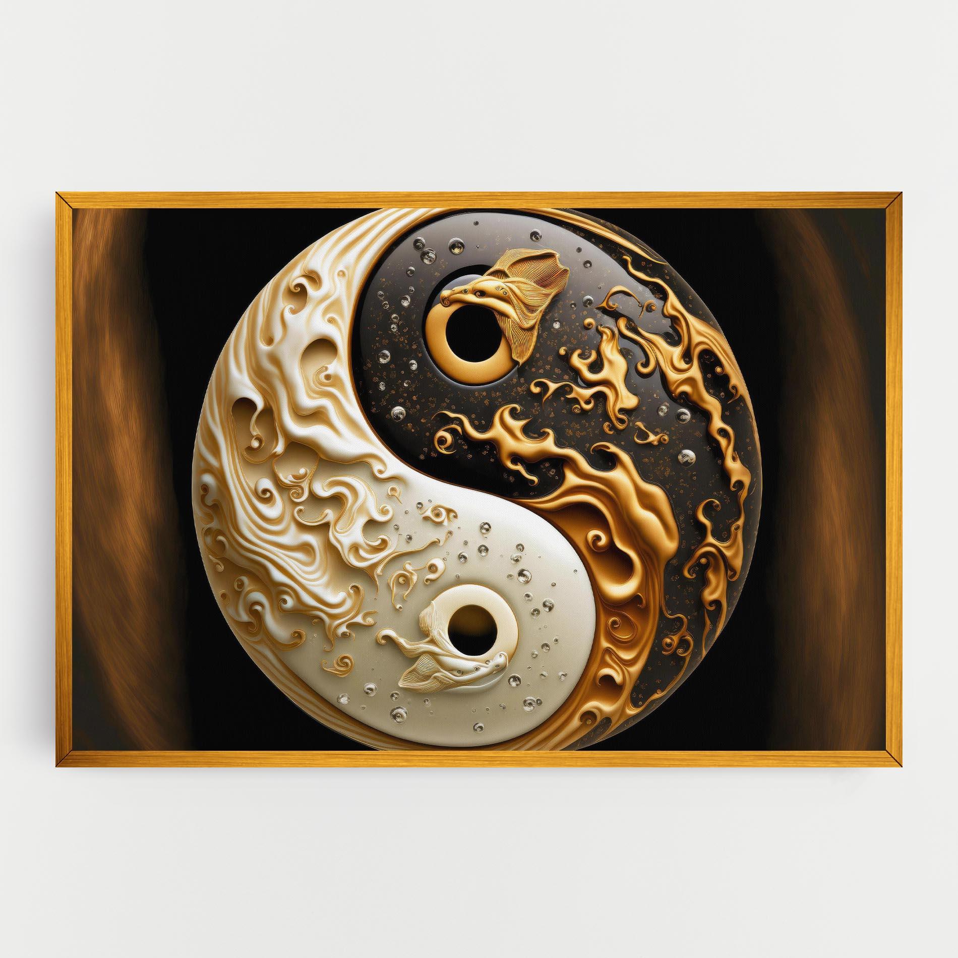 Vászonkép Caramel Yinyang mockup 0