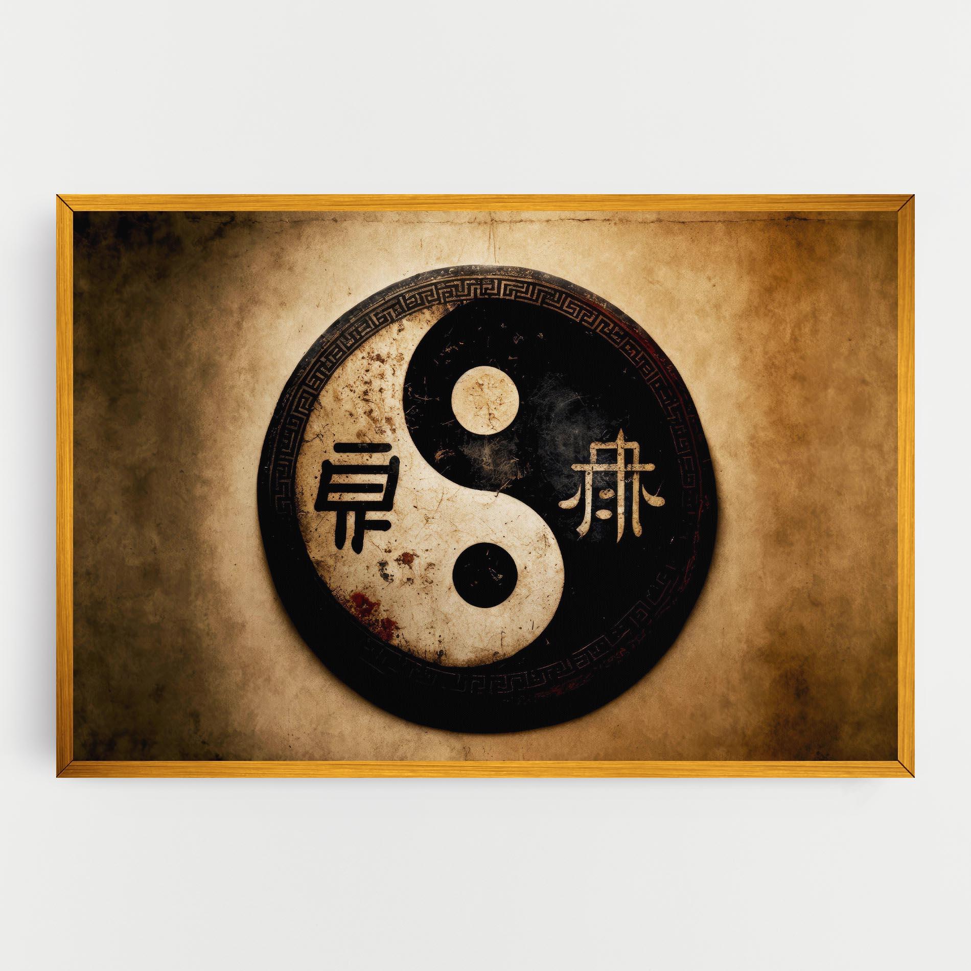 Vászonkép Chinese Yinyang mockup 0
