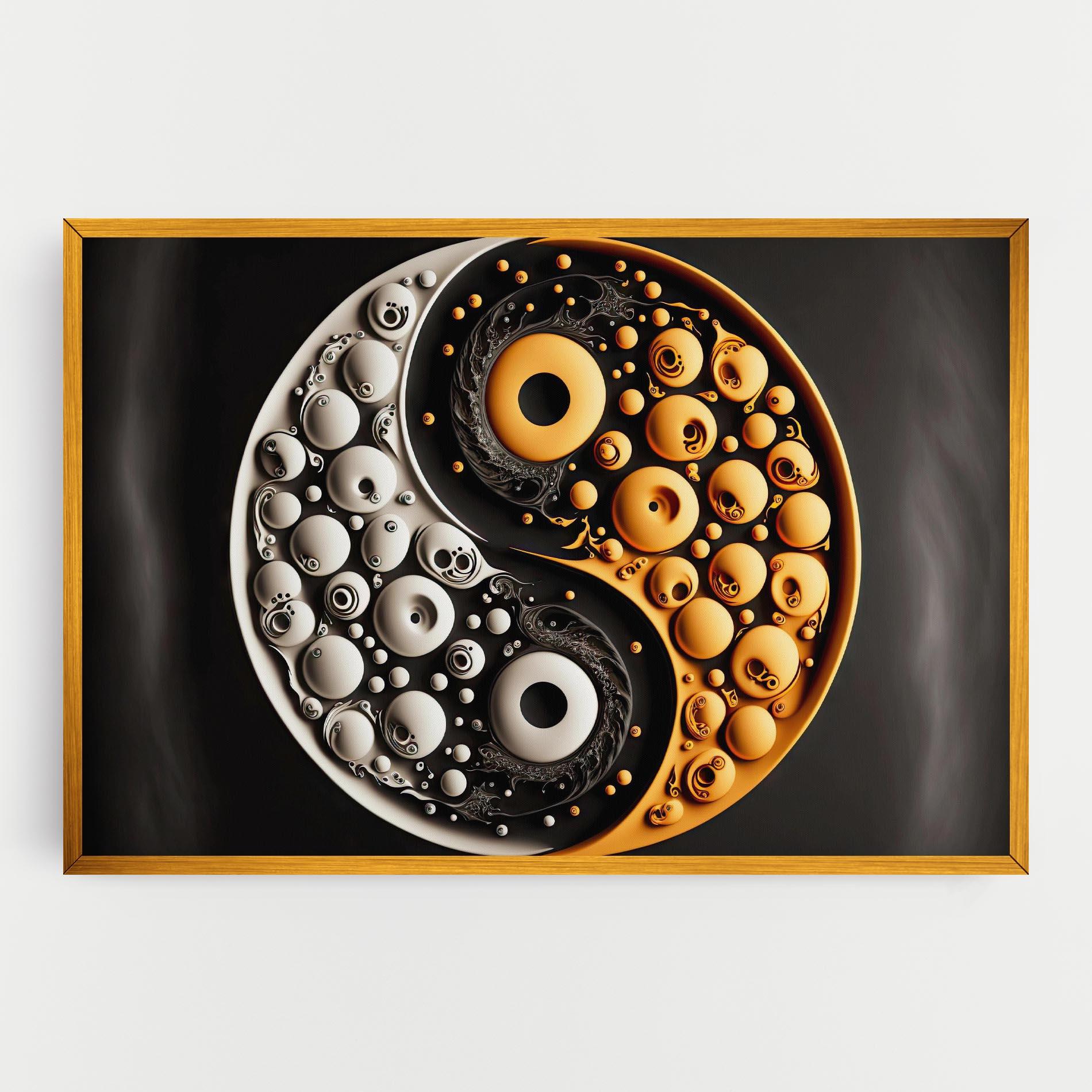 Vászonkép Cream Balls Yinyang mockup 0