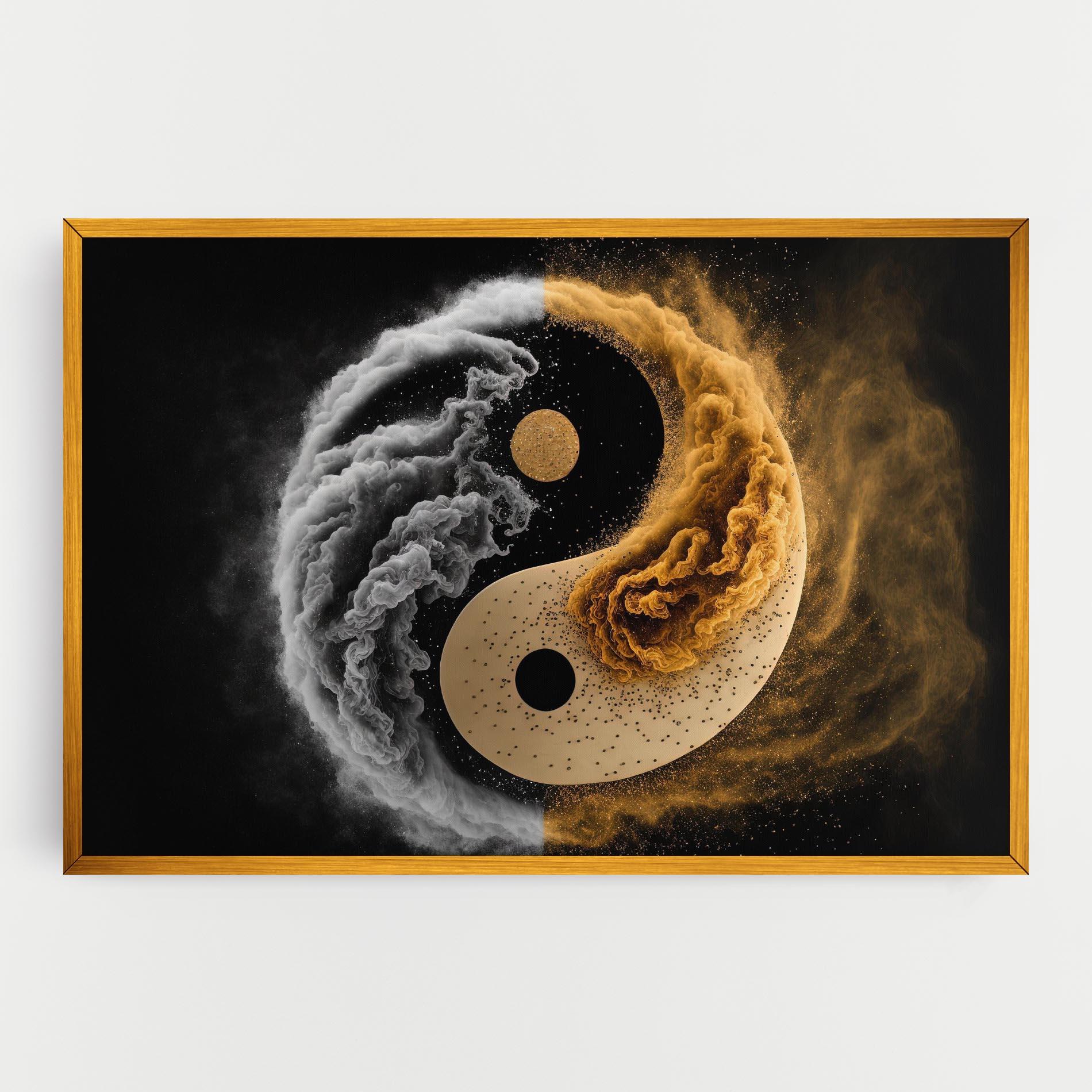 Vászonkép Cream Smoke Yinyang mockup 0