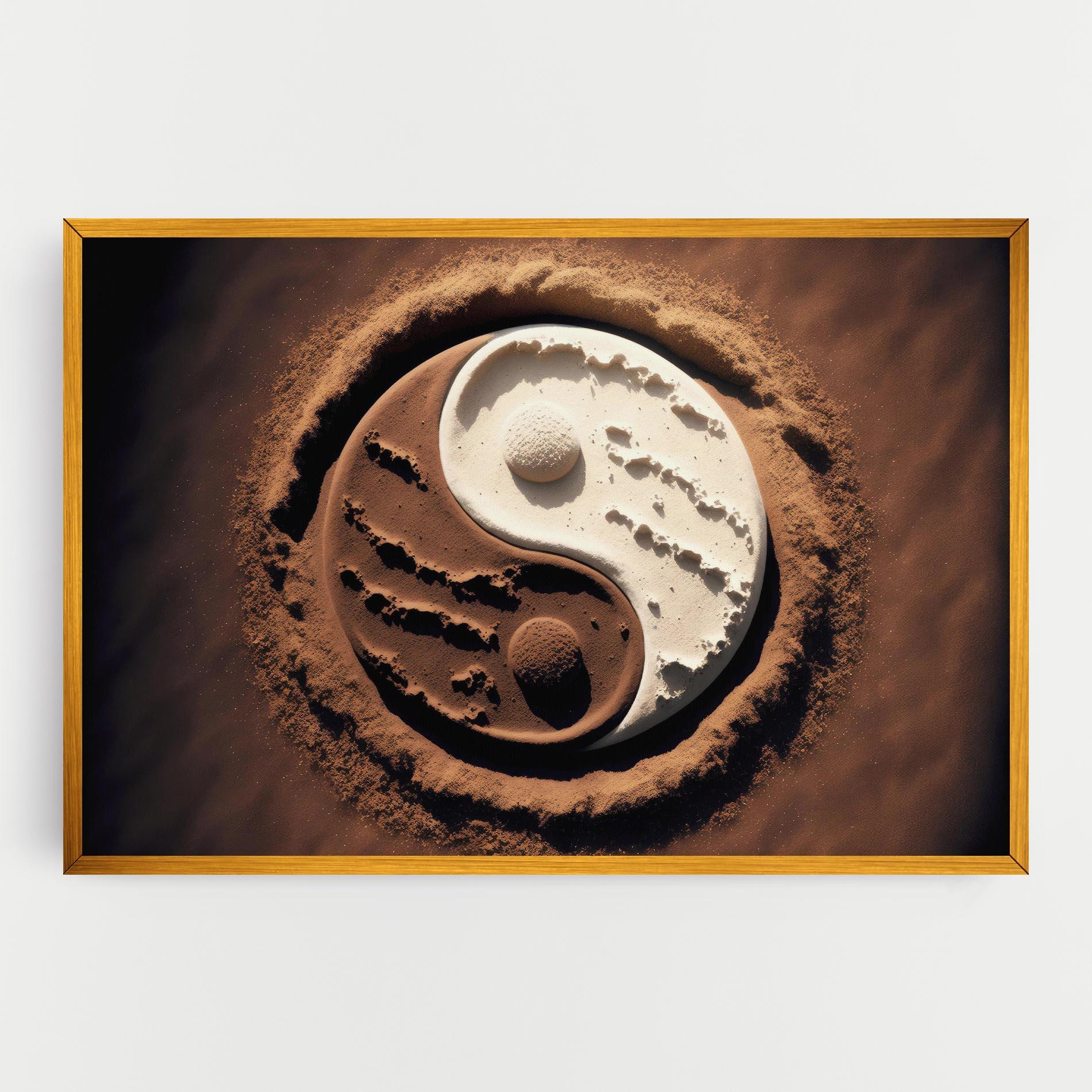 Vászonkép Earth Yinyang mockup 0