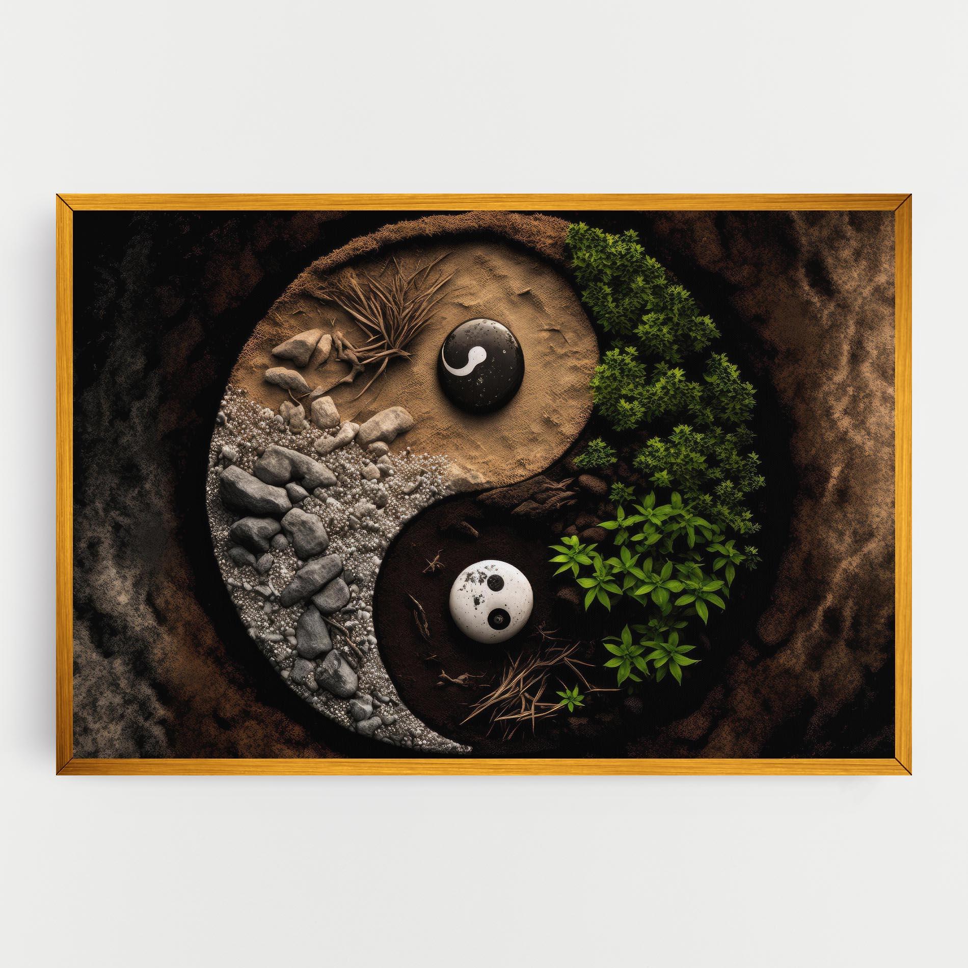 Vászonkép Nature Yinyang mockup 0