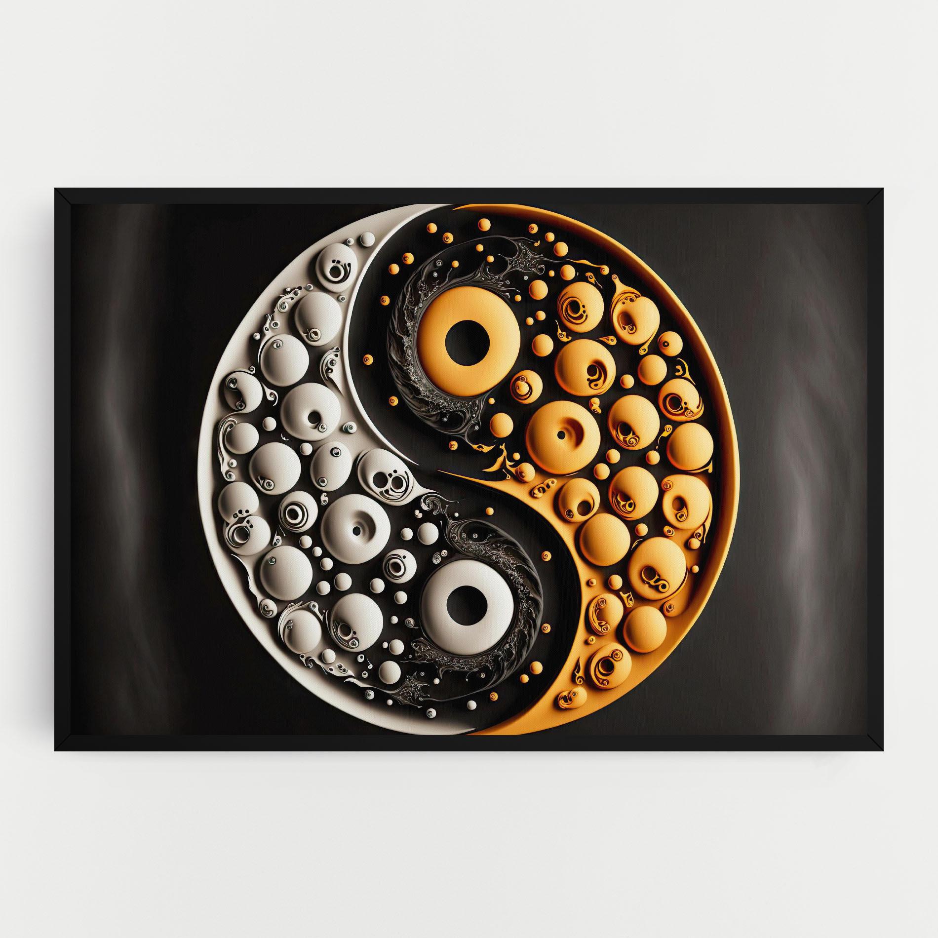 Vászonkép Cream Balls Yinyang mockup 0