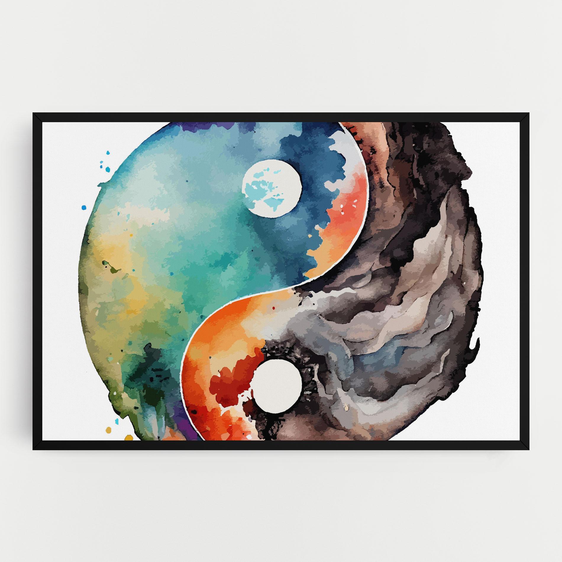 Vászonkép Earth Yinyang Art mockup 0