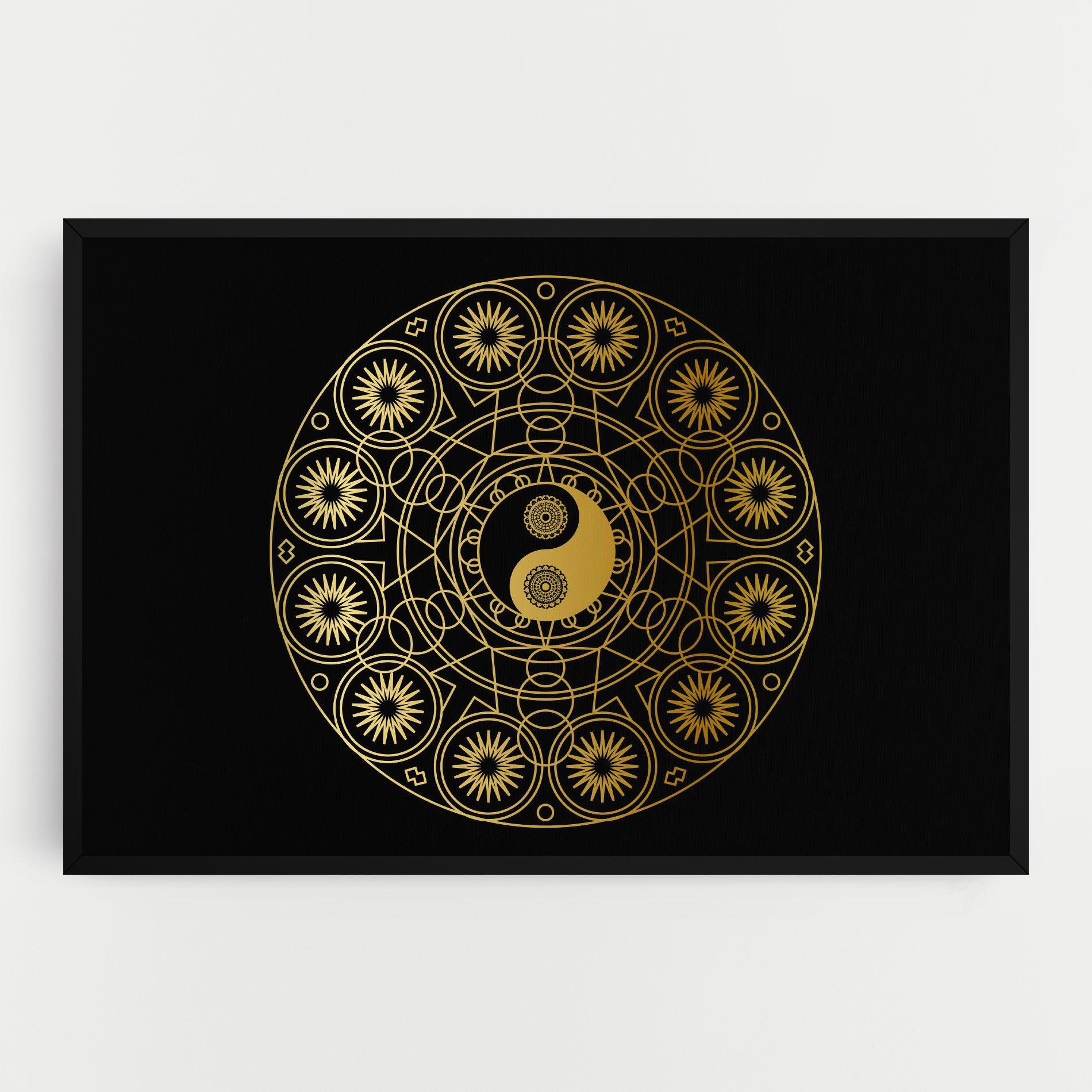 Vászonkép Gold Meditation Mandala mockup 0