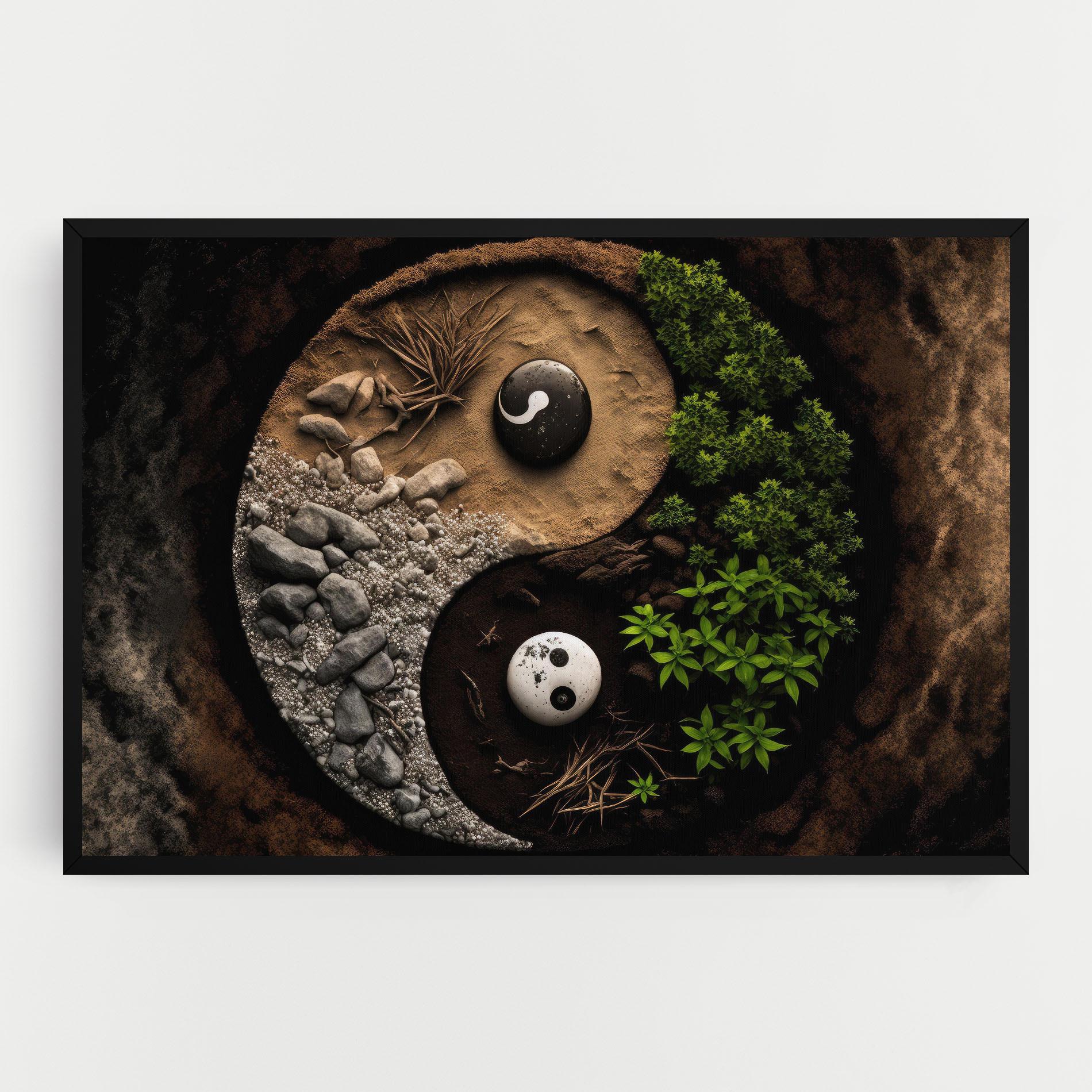 Vászonkép Nature Yinyang mockup 0