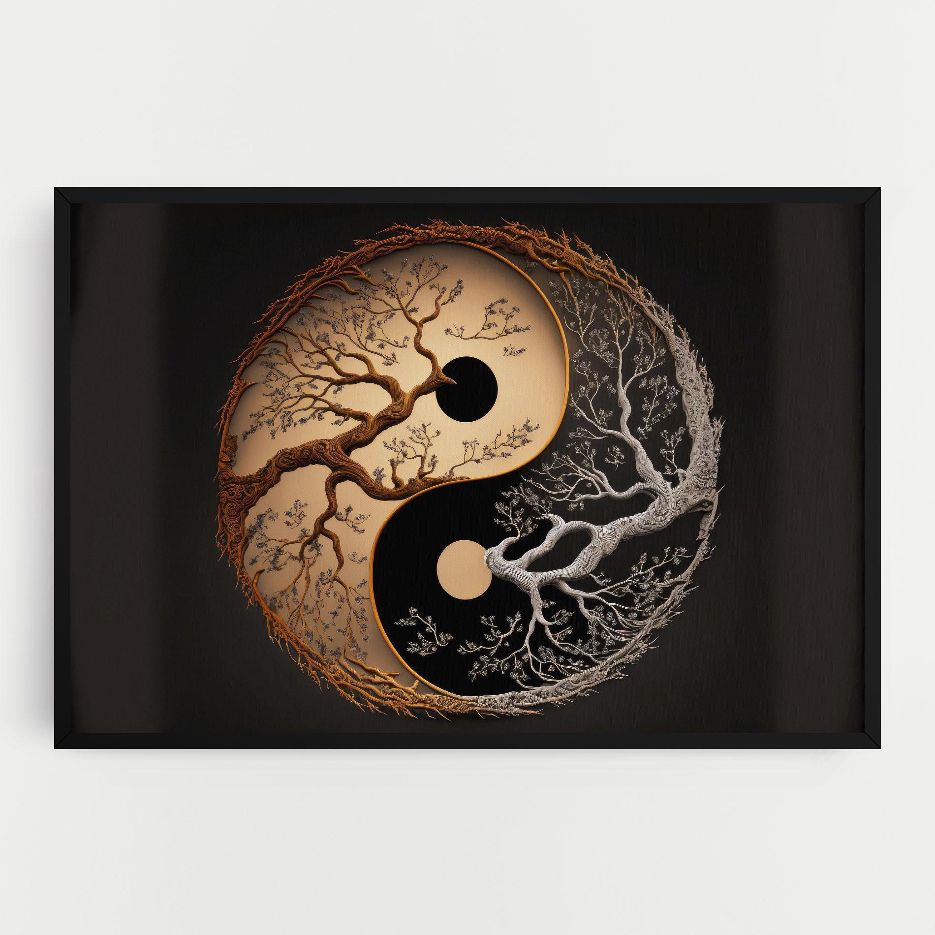 Vászonkép Old Tree Yinyang mockup 0