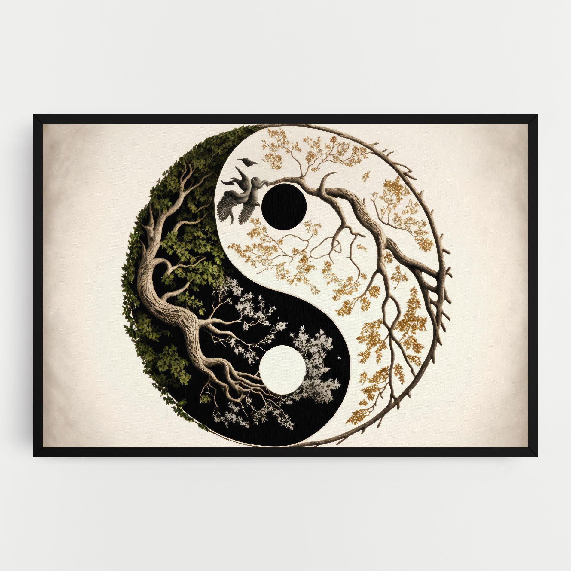 Vászonkép Tree Yinyang mockup 0