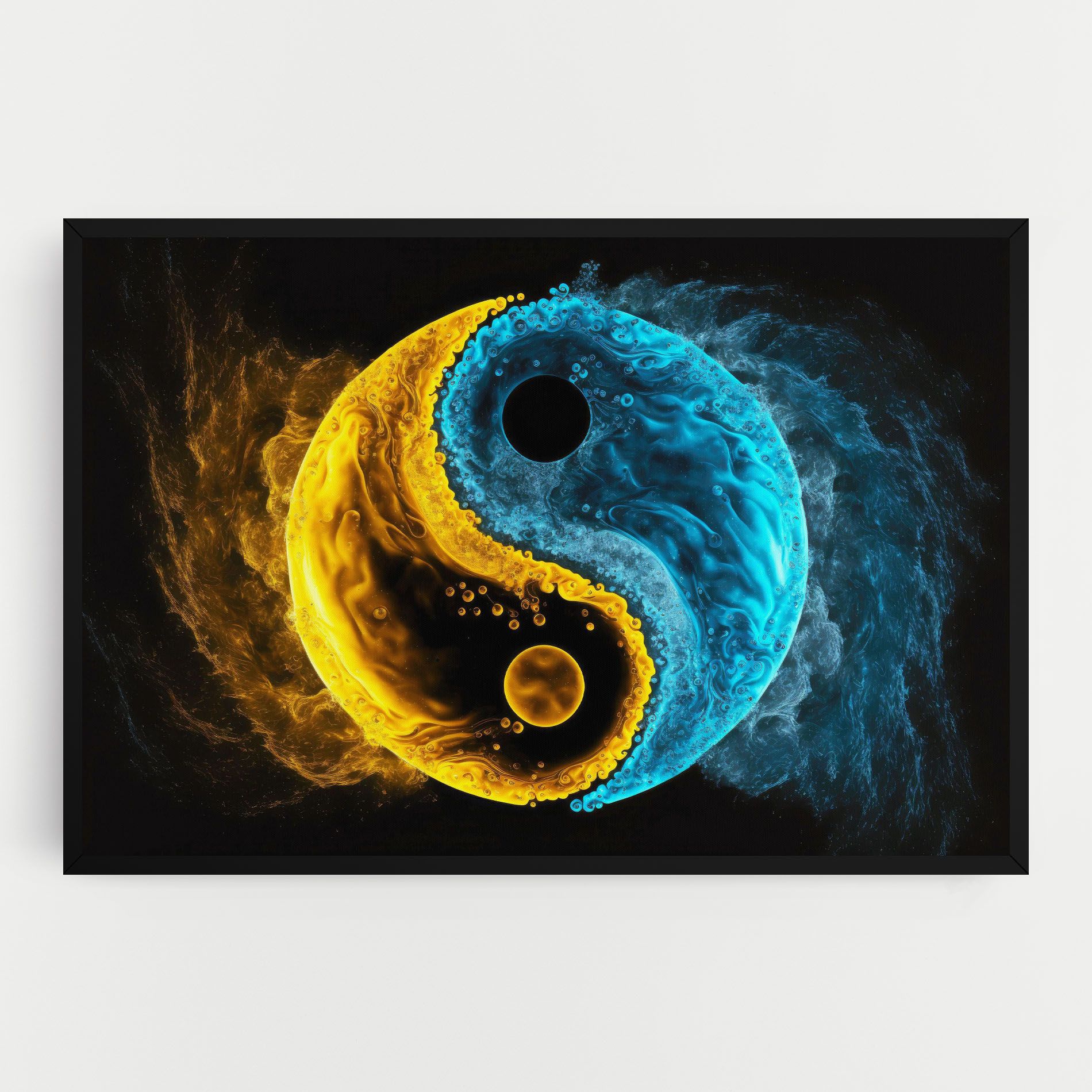 Yellow Blue Yinyang mockup 0