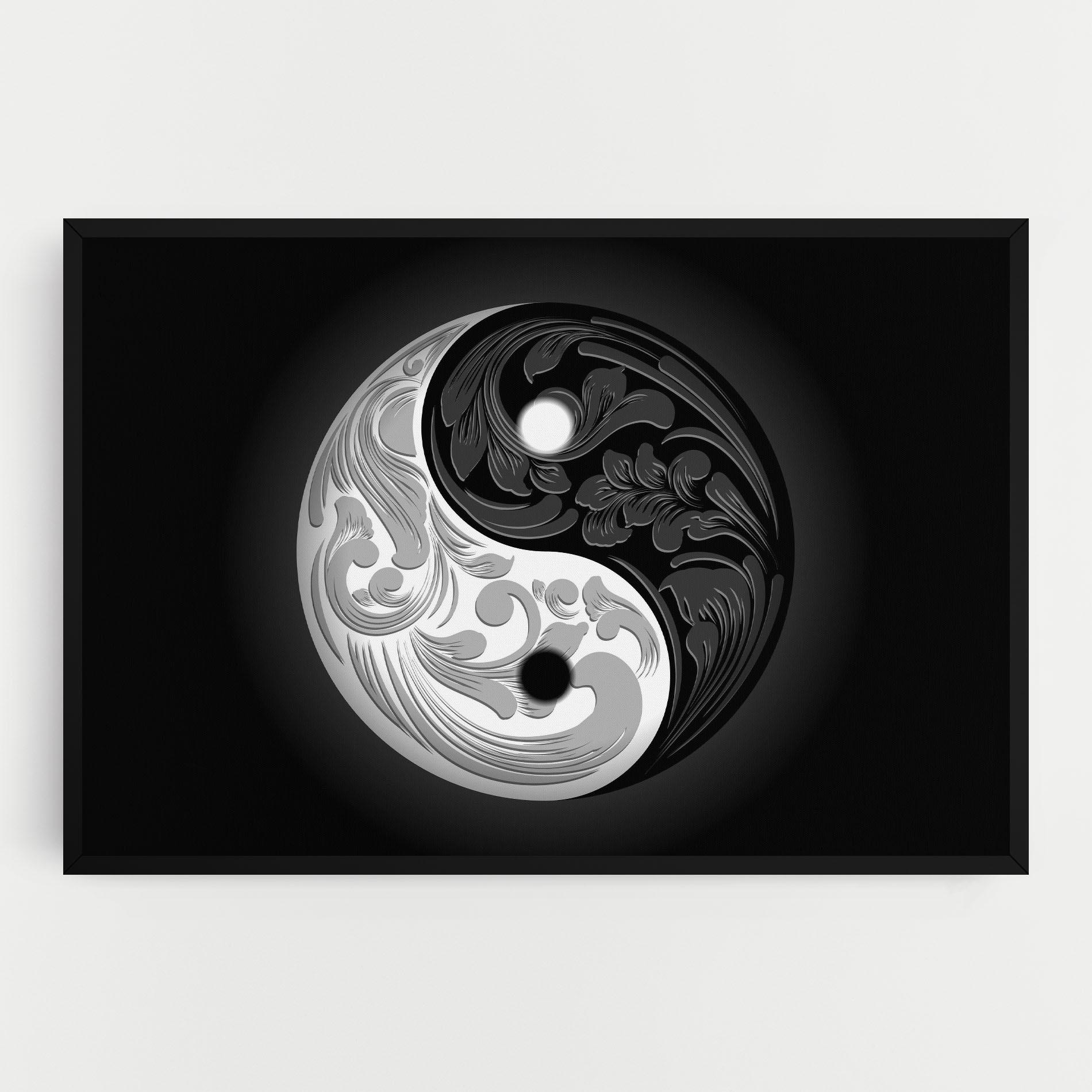 Vászonkép Yinyang Grey mockup 0