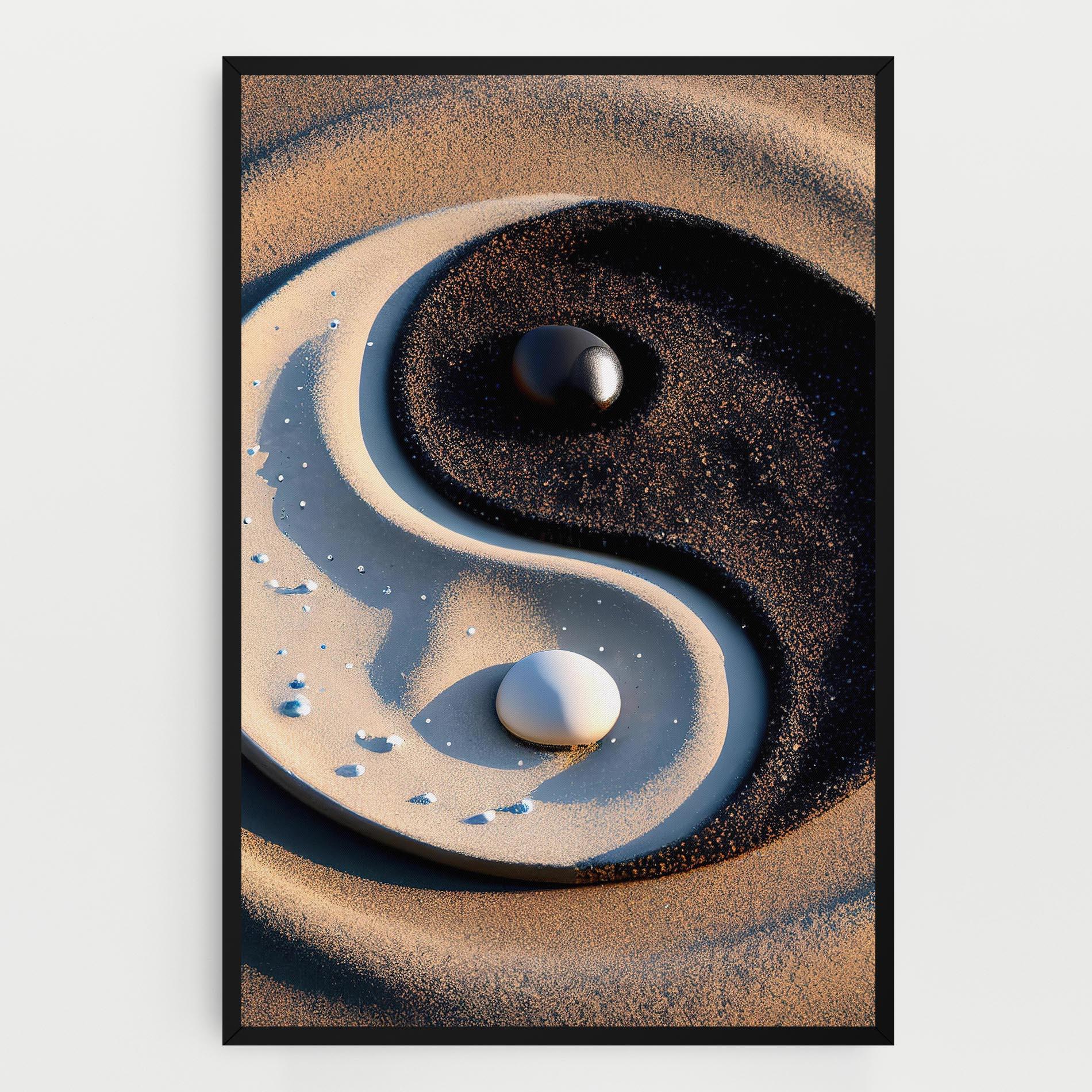 Vászonkép Pretty Sand Yinyang mockup 0