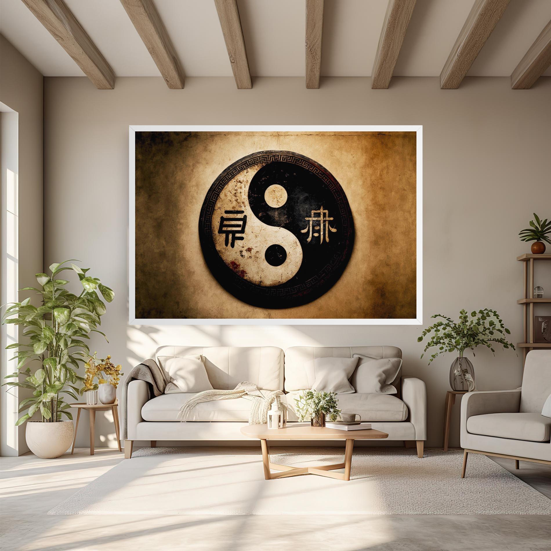 Vászonkép Chinese Yinyang mockup 6
