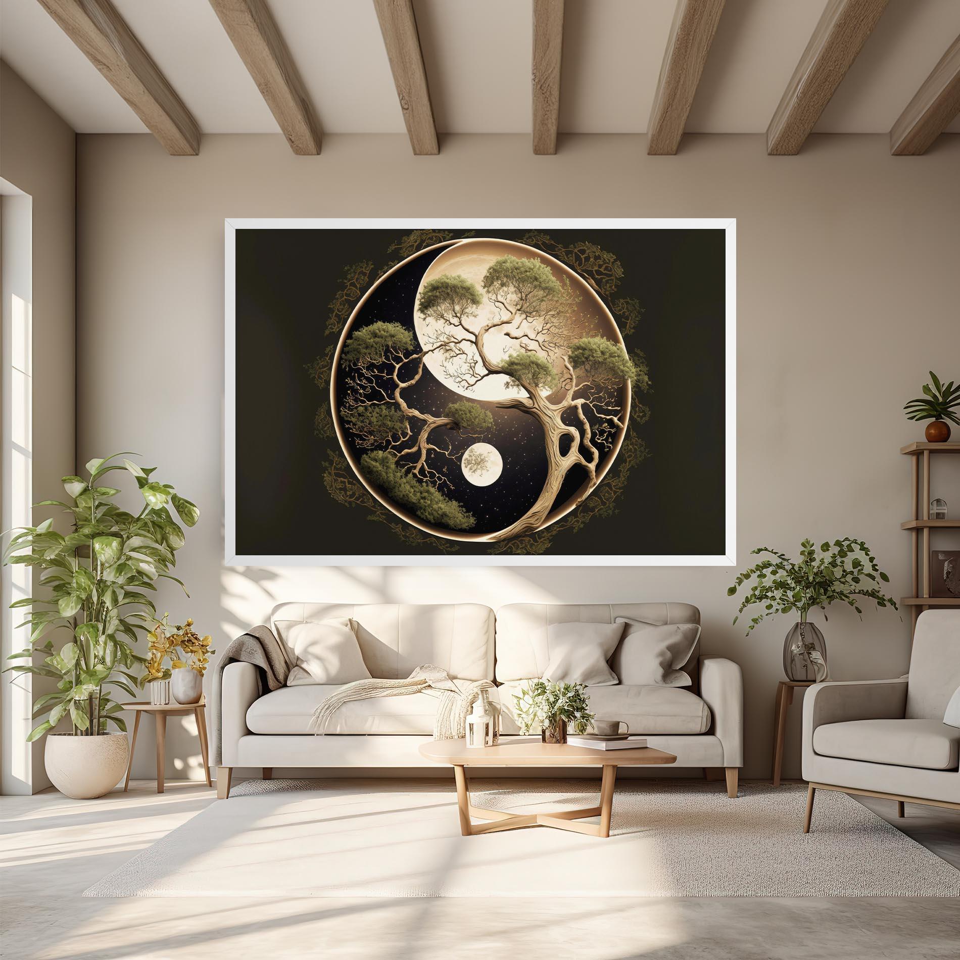 Vászonkép Green Tree Yinyang mockup 6