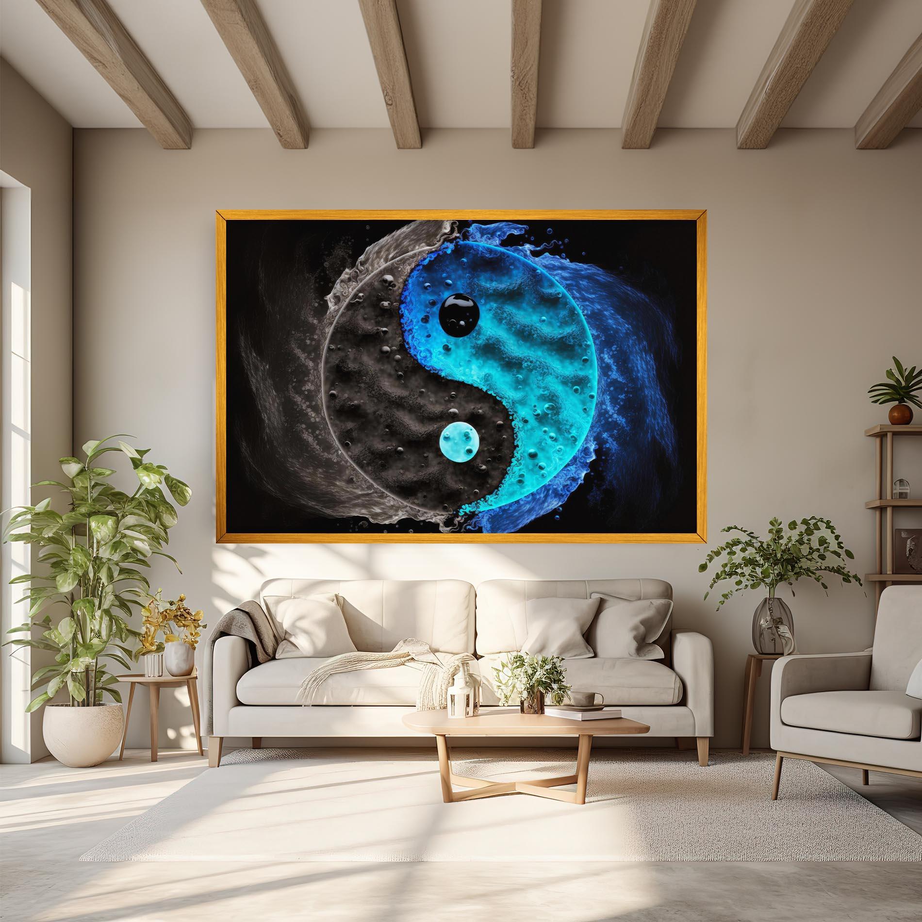 Vászonkép Blue Water Yinyang mockup 6