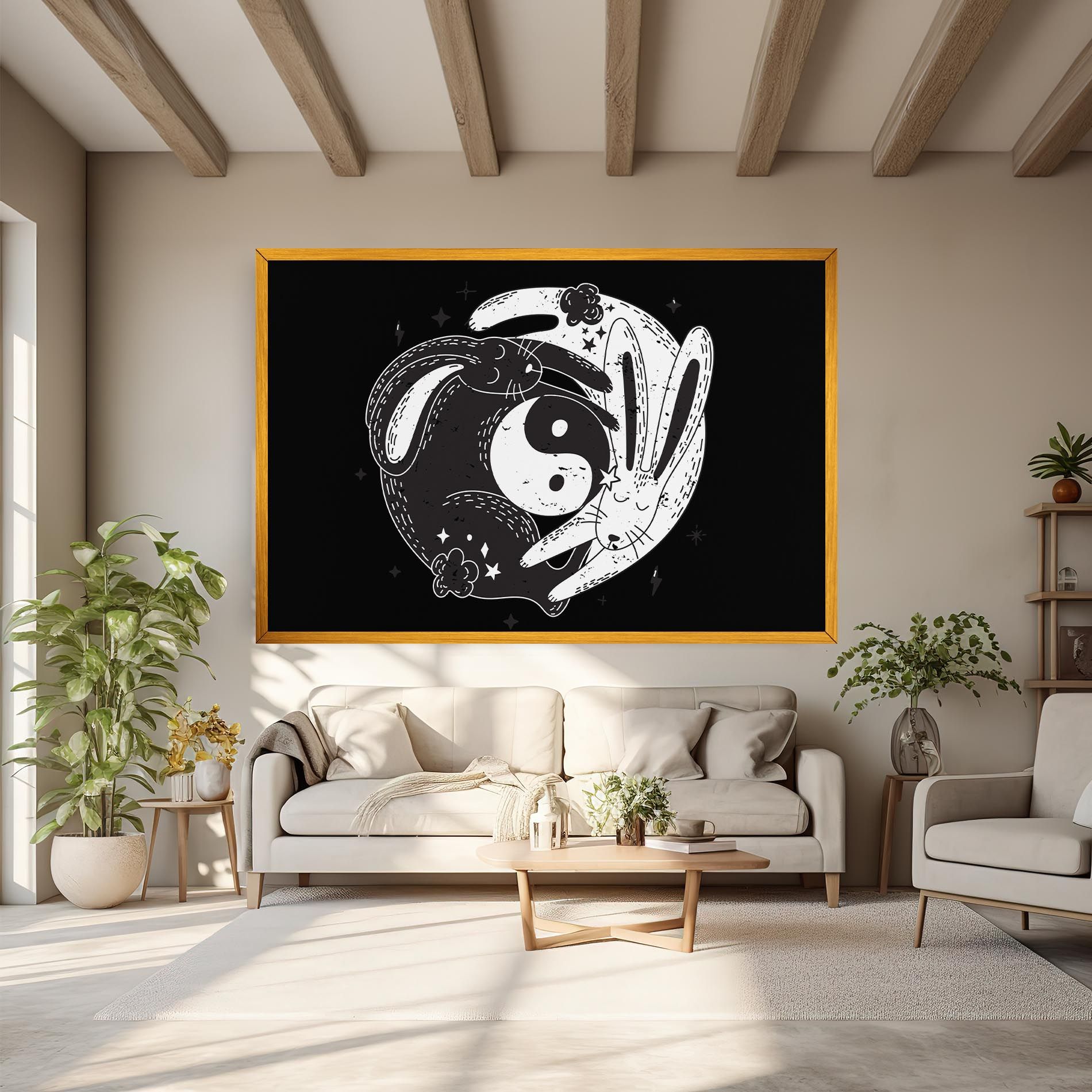 Bunny Yinyang mockup 6