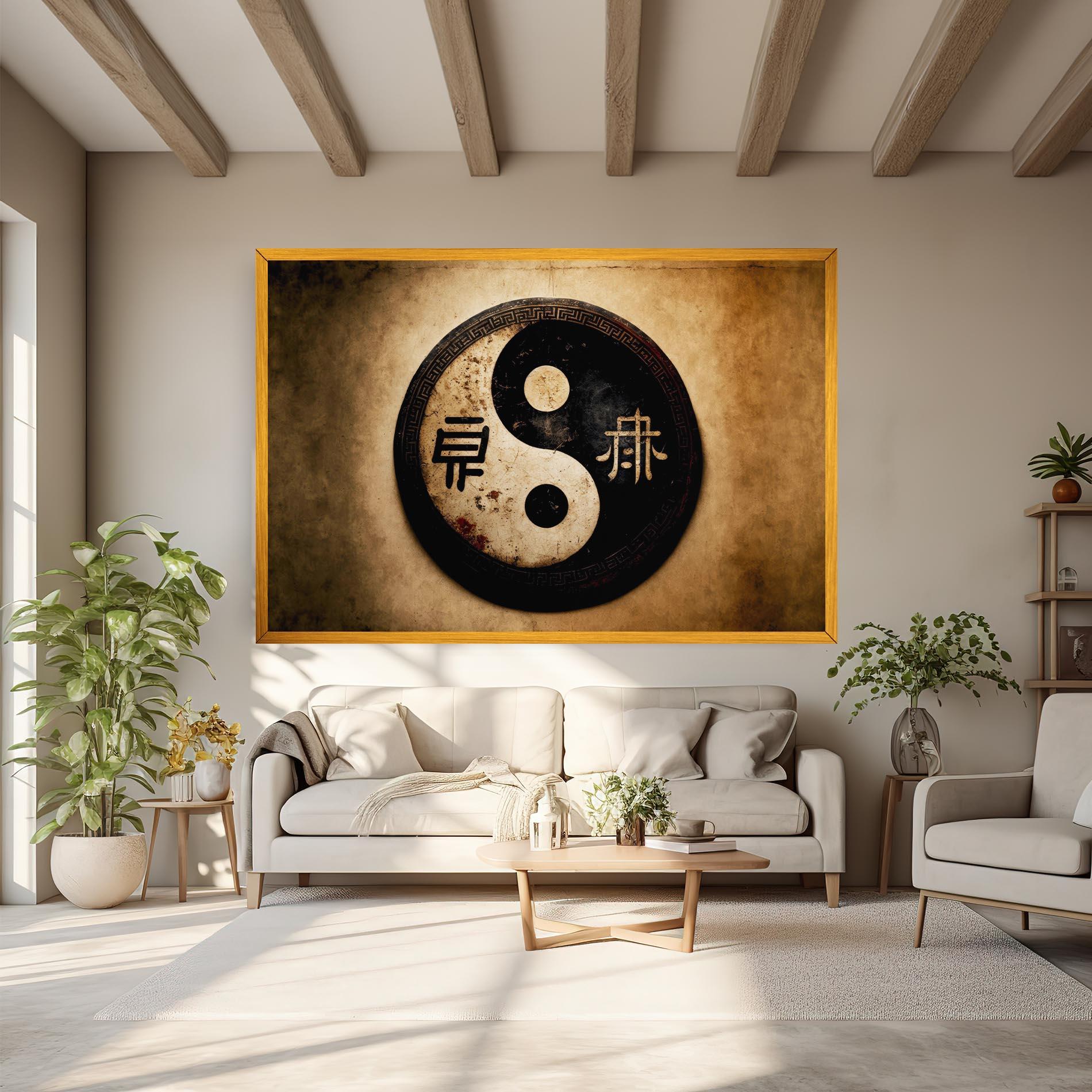 Vászonkép Chinese Yinyang mockup 6