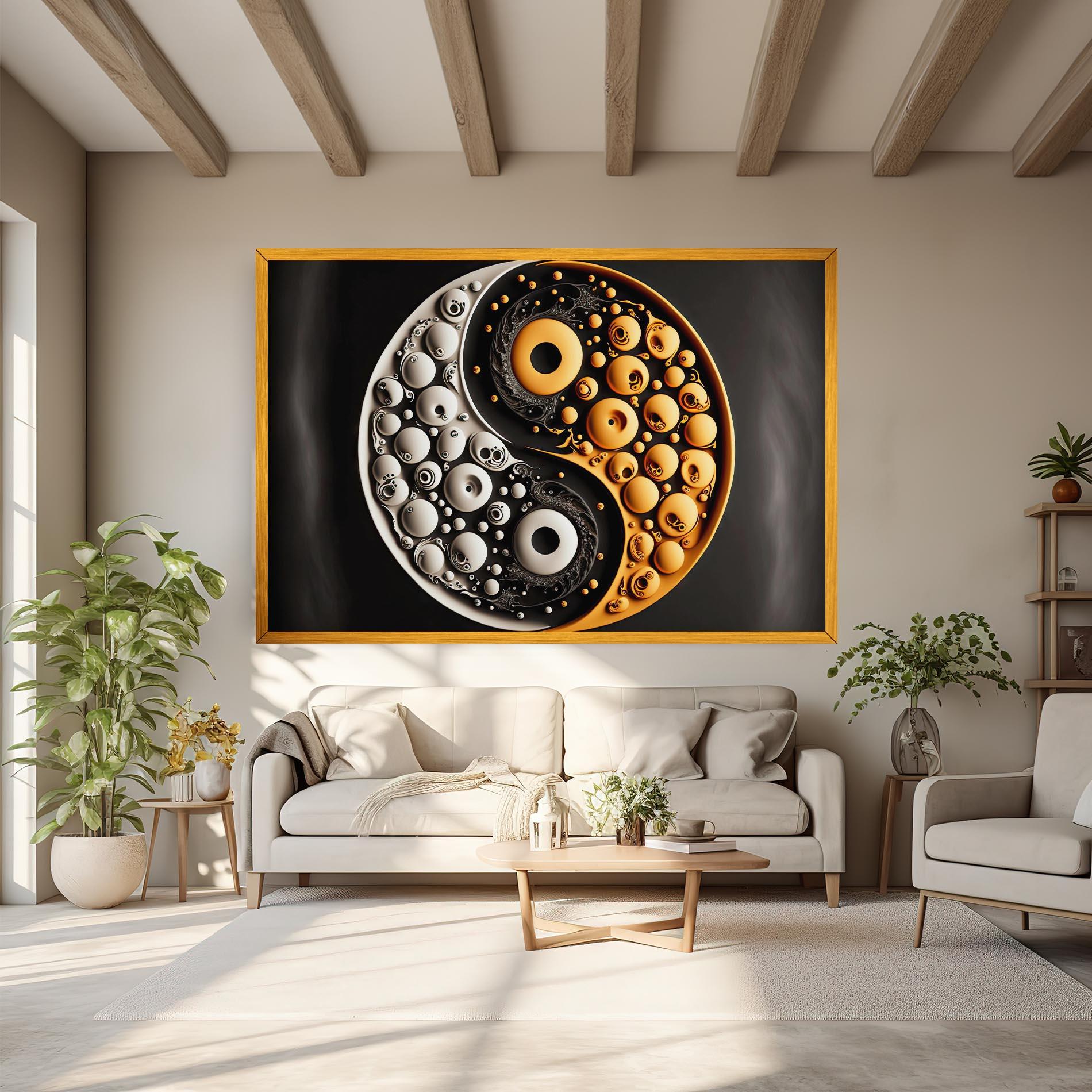Vászonkép Cream Balls Yinyang mockup 6