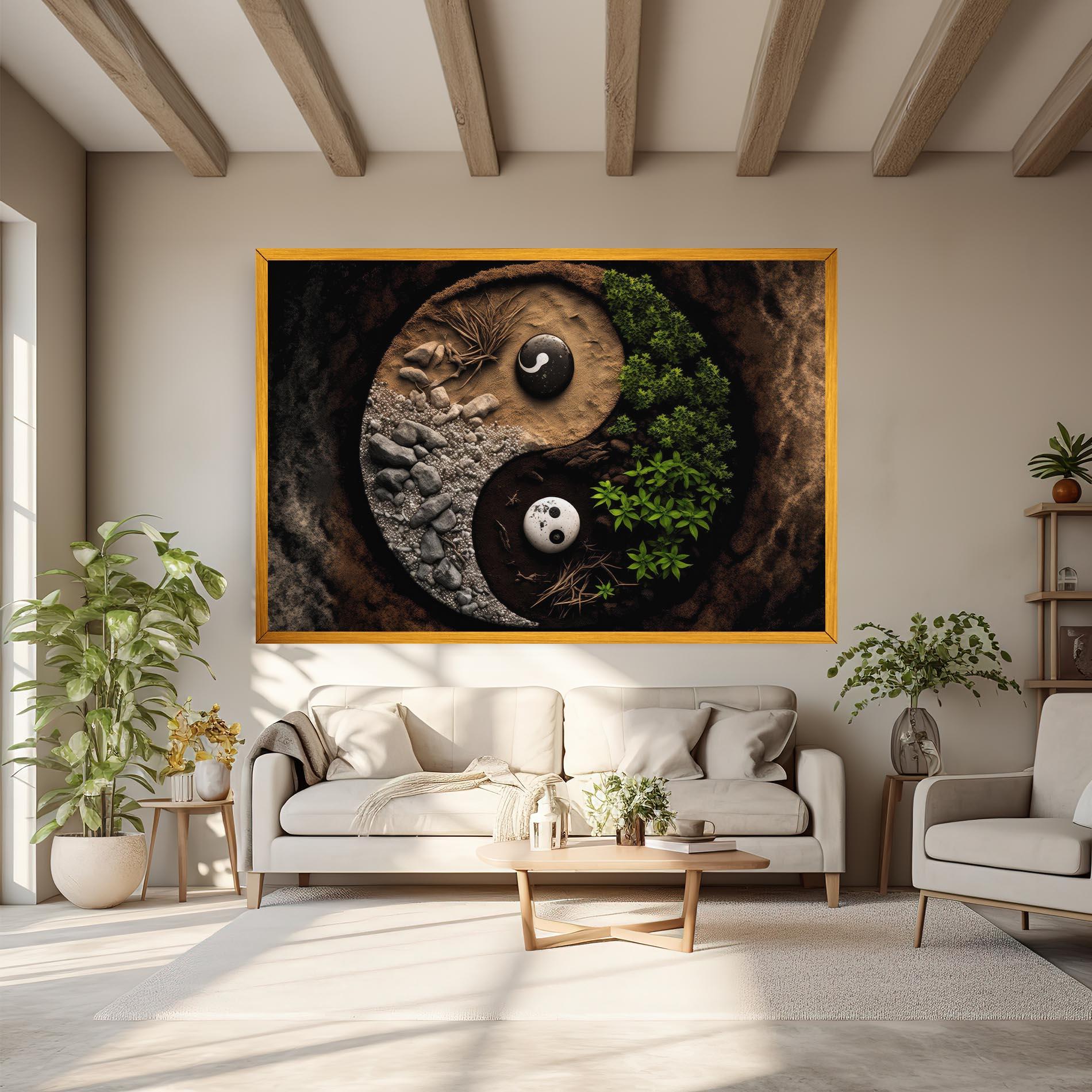 Vászonkép Nature Yinyang mockup 6