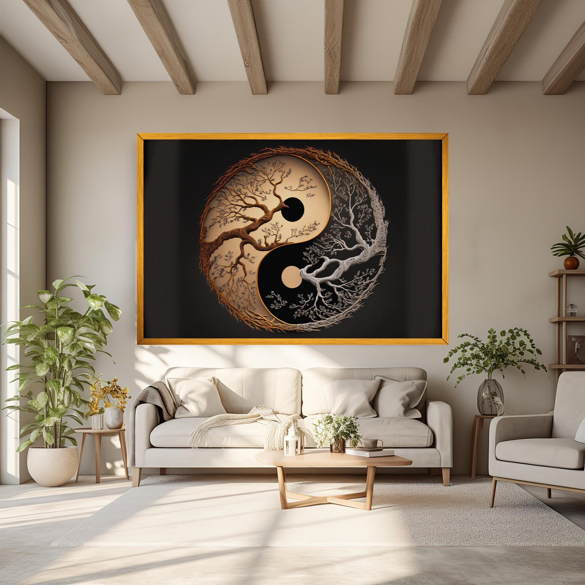 Vászonkép Old Tree Yinyang mockup 6