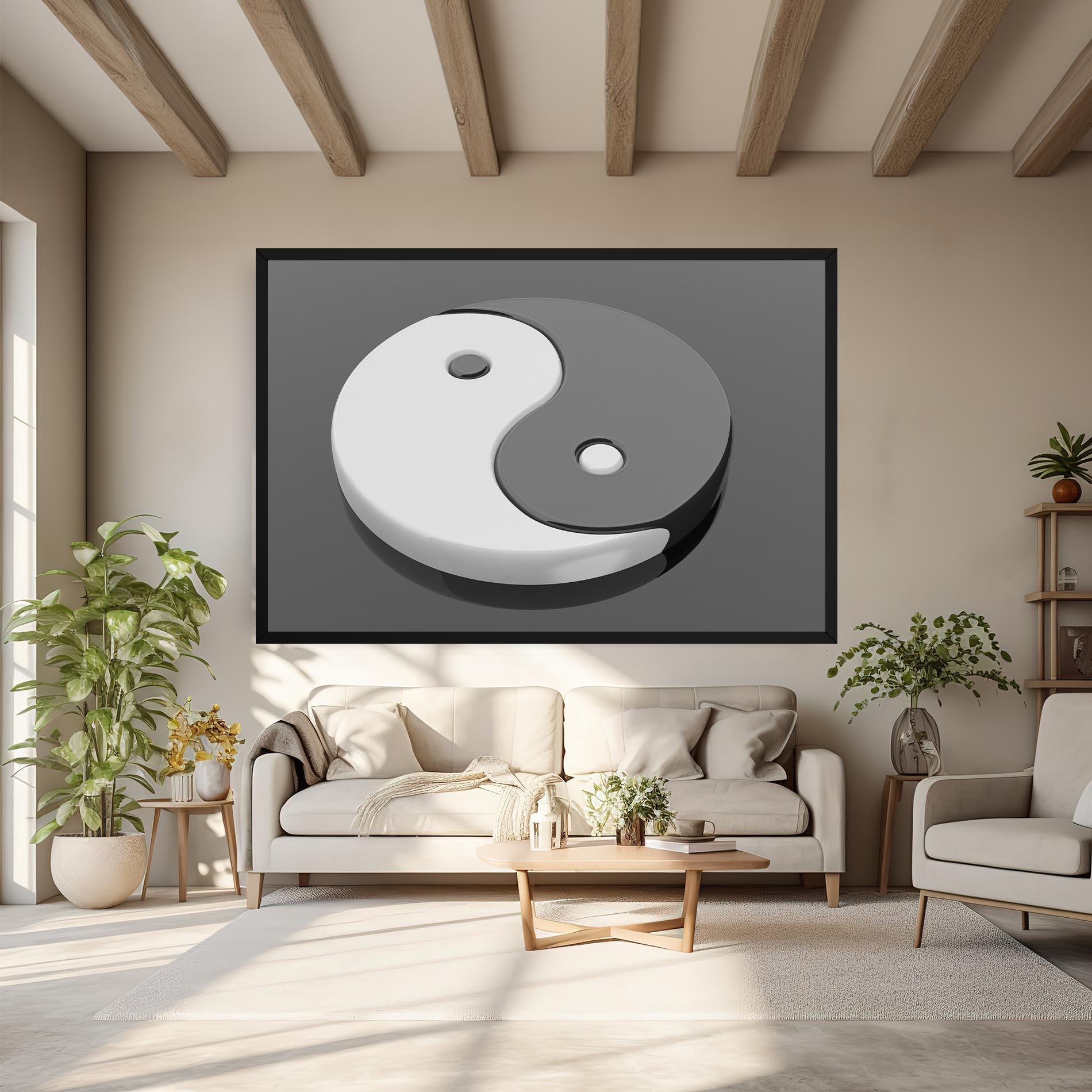 Vászonkép 3d Yinyang mockup 6