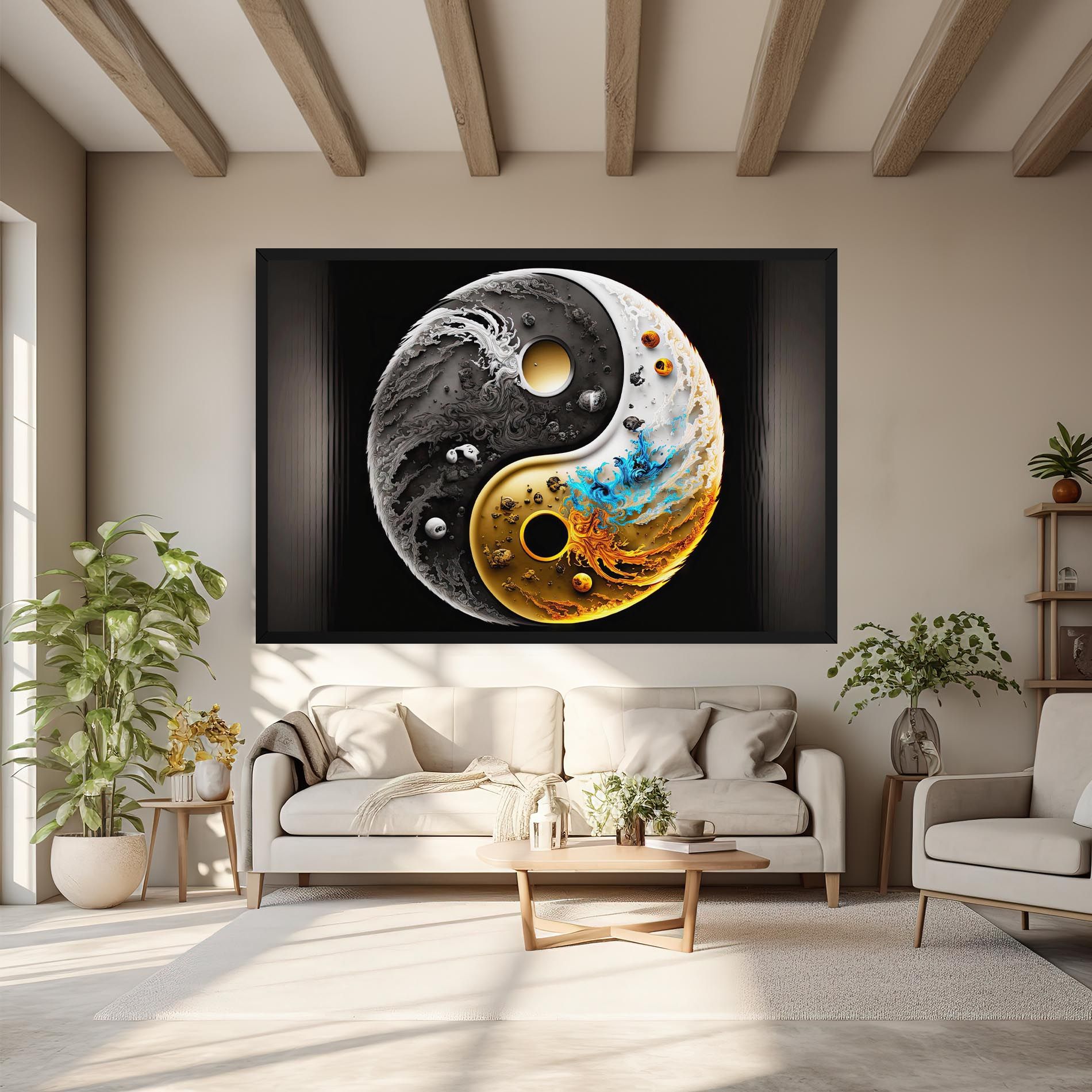 Black Yellow Yinyang mockup 6