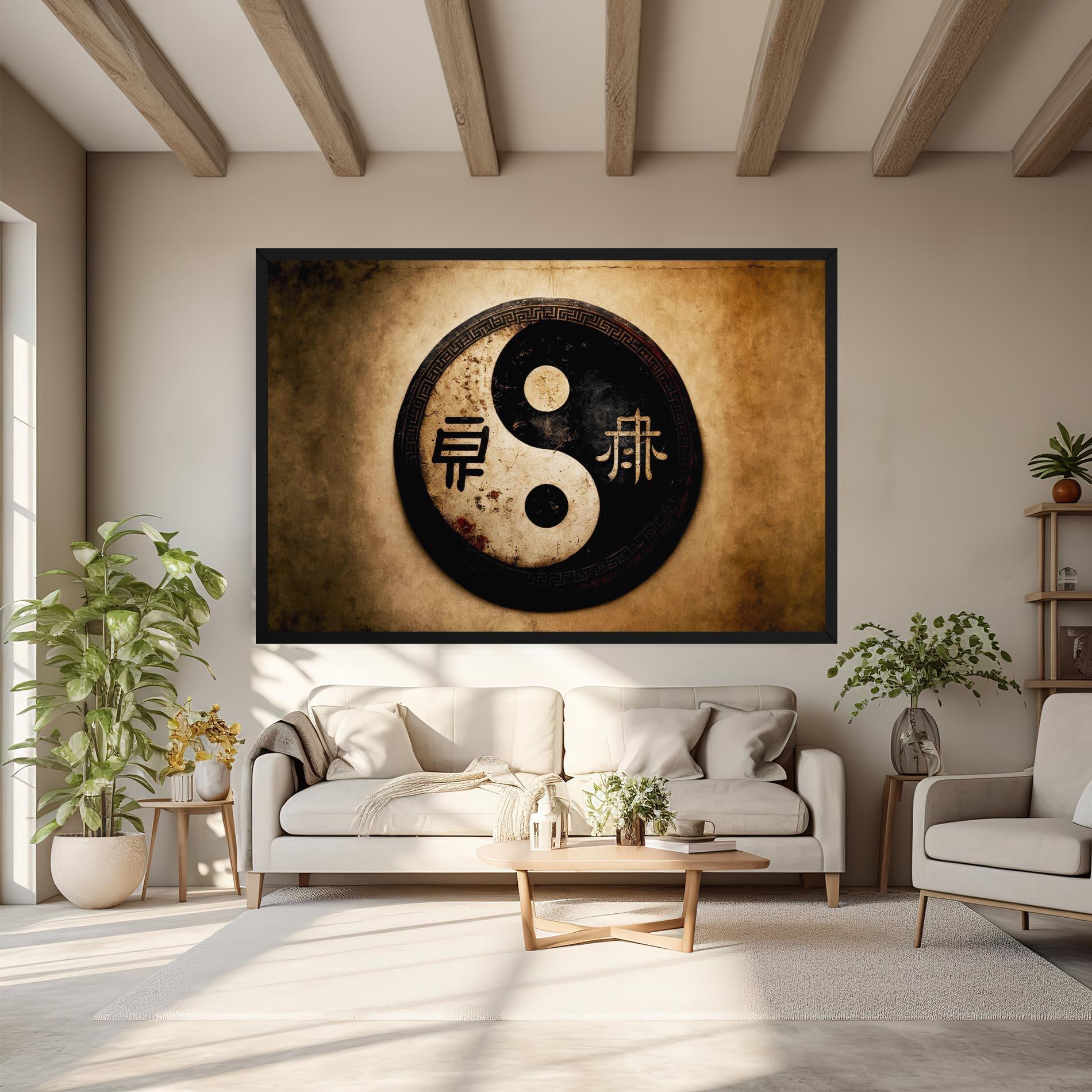Vászonkép Chinese Yinyang mockup 6