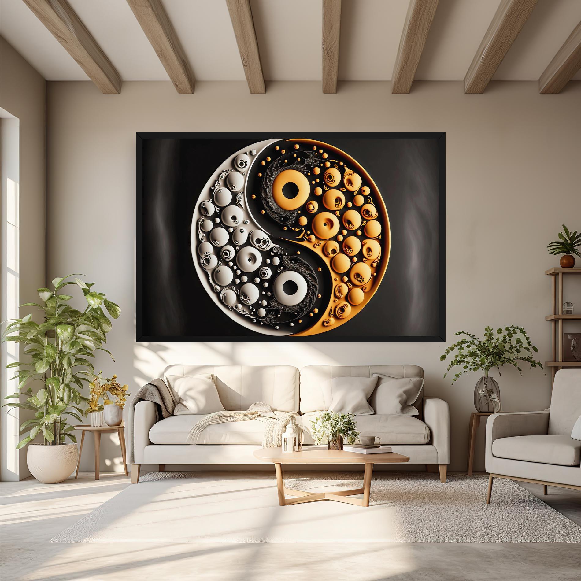 Vászonkép Cream Balls Yinyang mockup 6