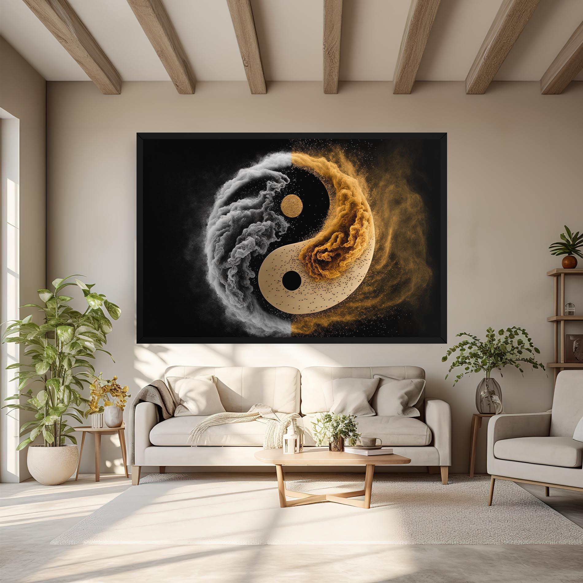 Vászonkép Cream Smoke Yinyang mockup 6