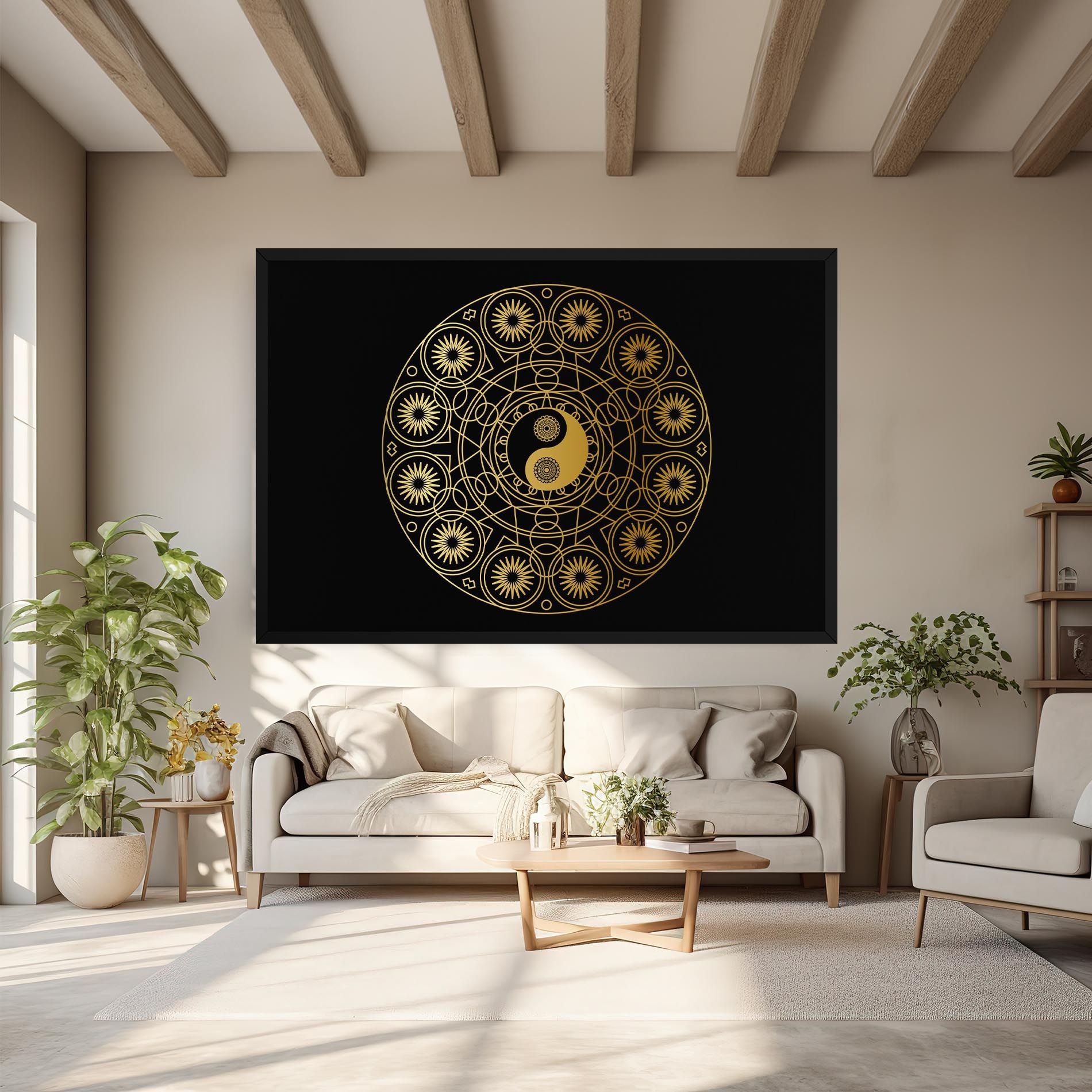 Gold Meditation Mandala mockup 6