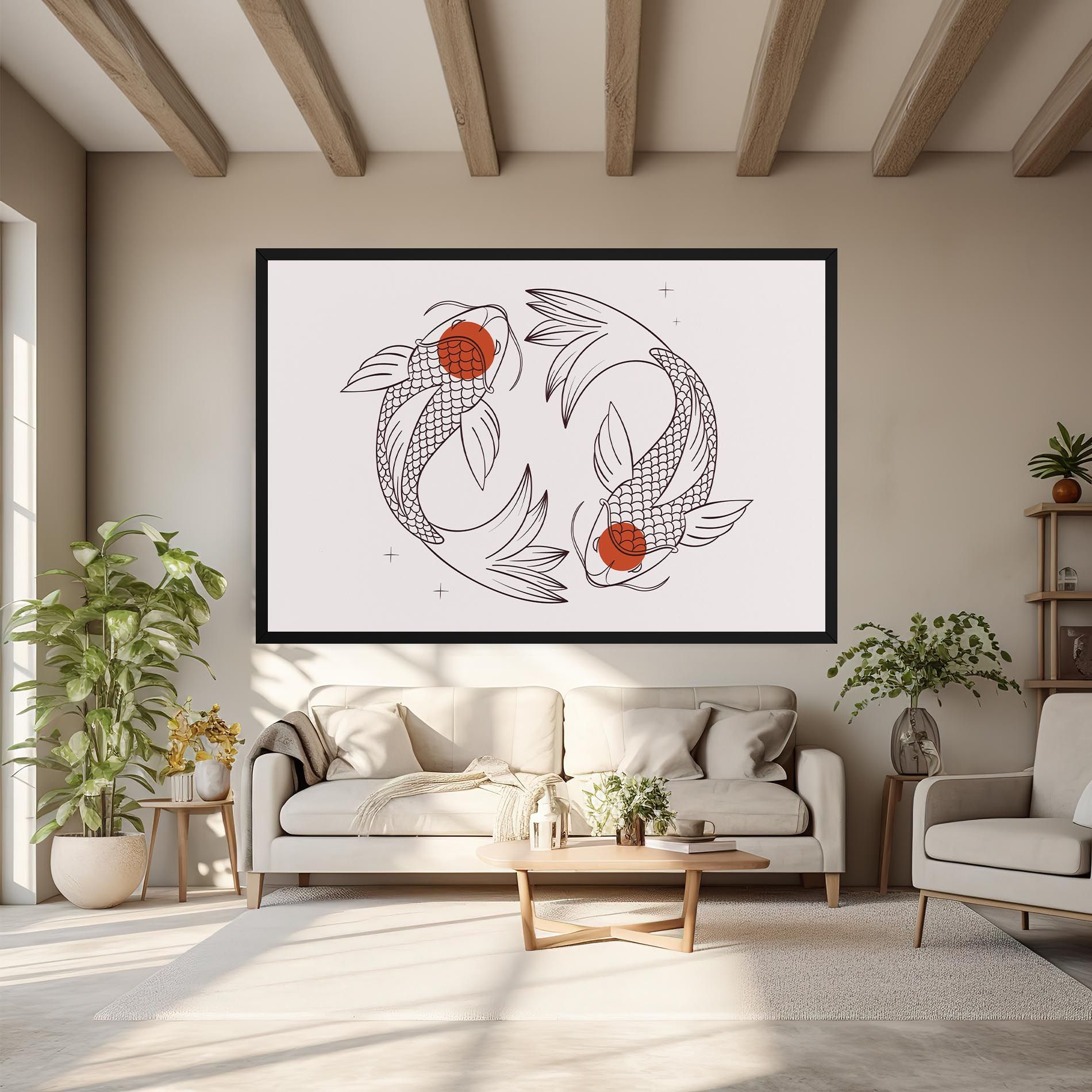 Koi Yinyang Art mockup 6