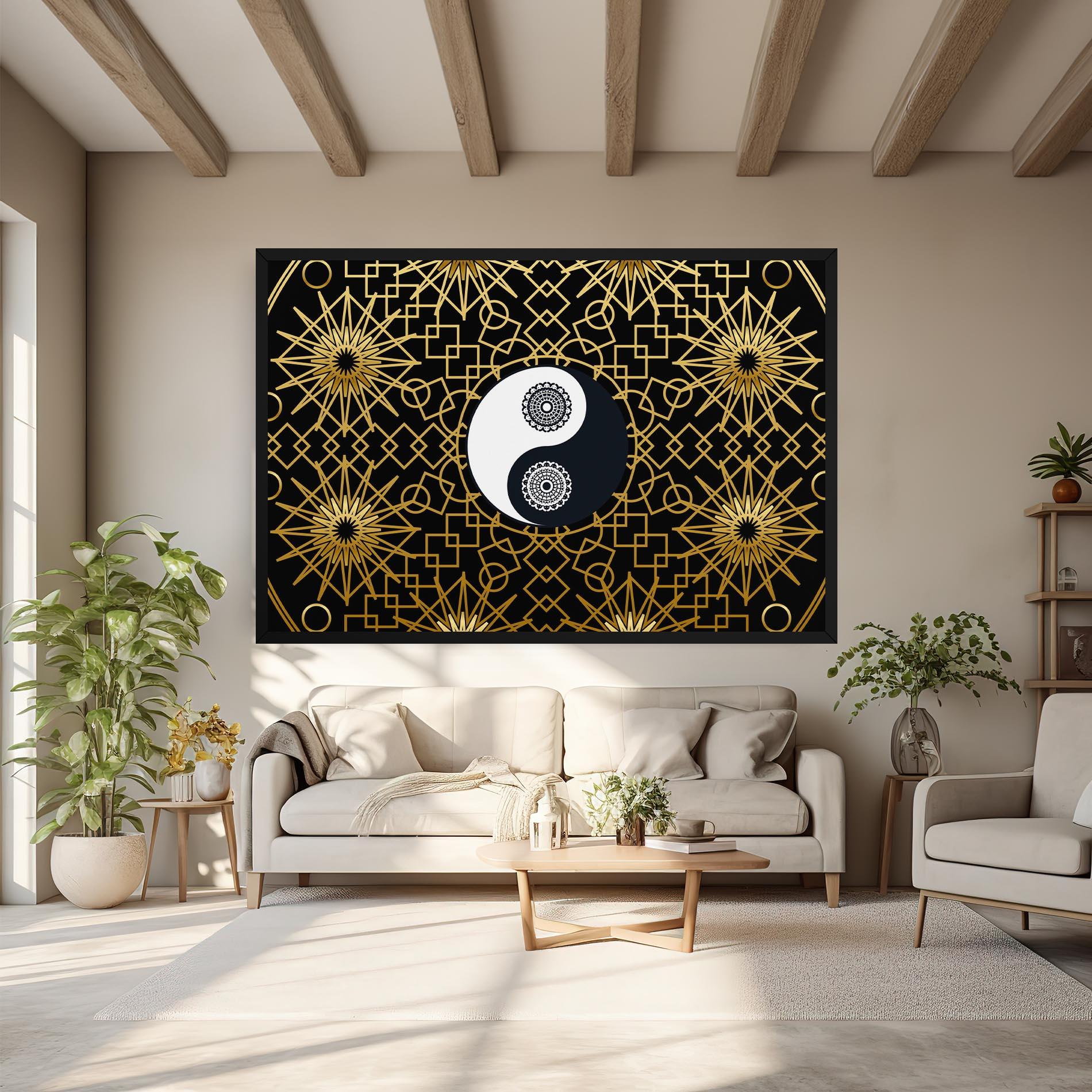 Vászonkép Meditation Yin Yang mockup 6