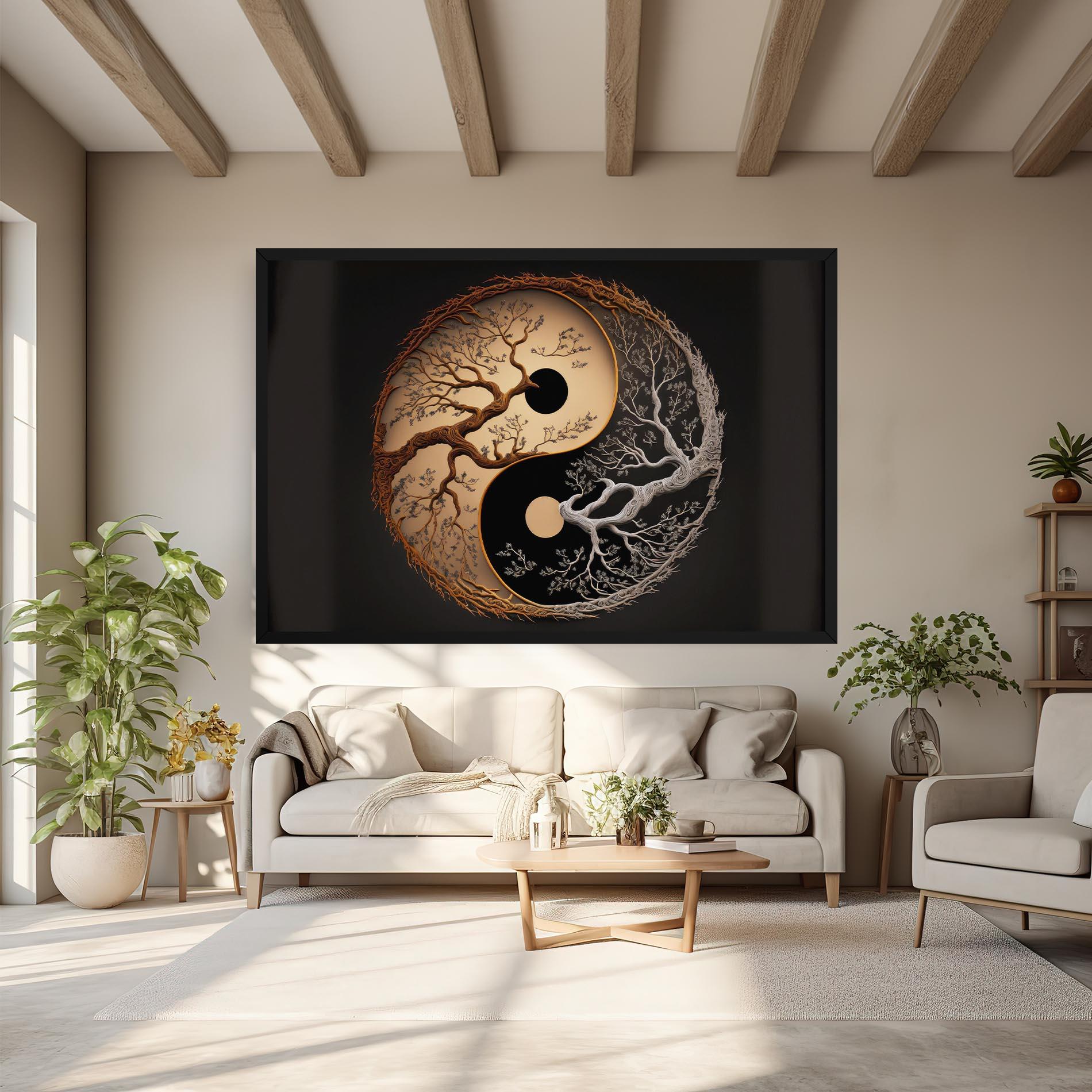 Vászonkép Old Tree Yinyang mockup 6