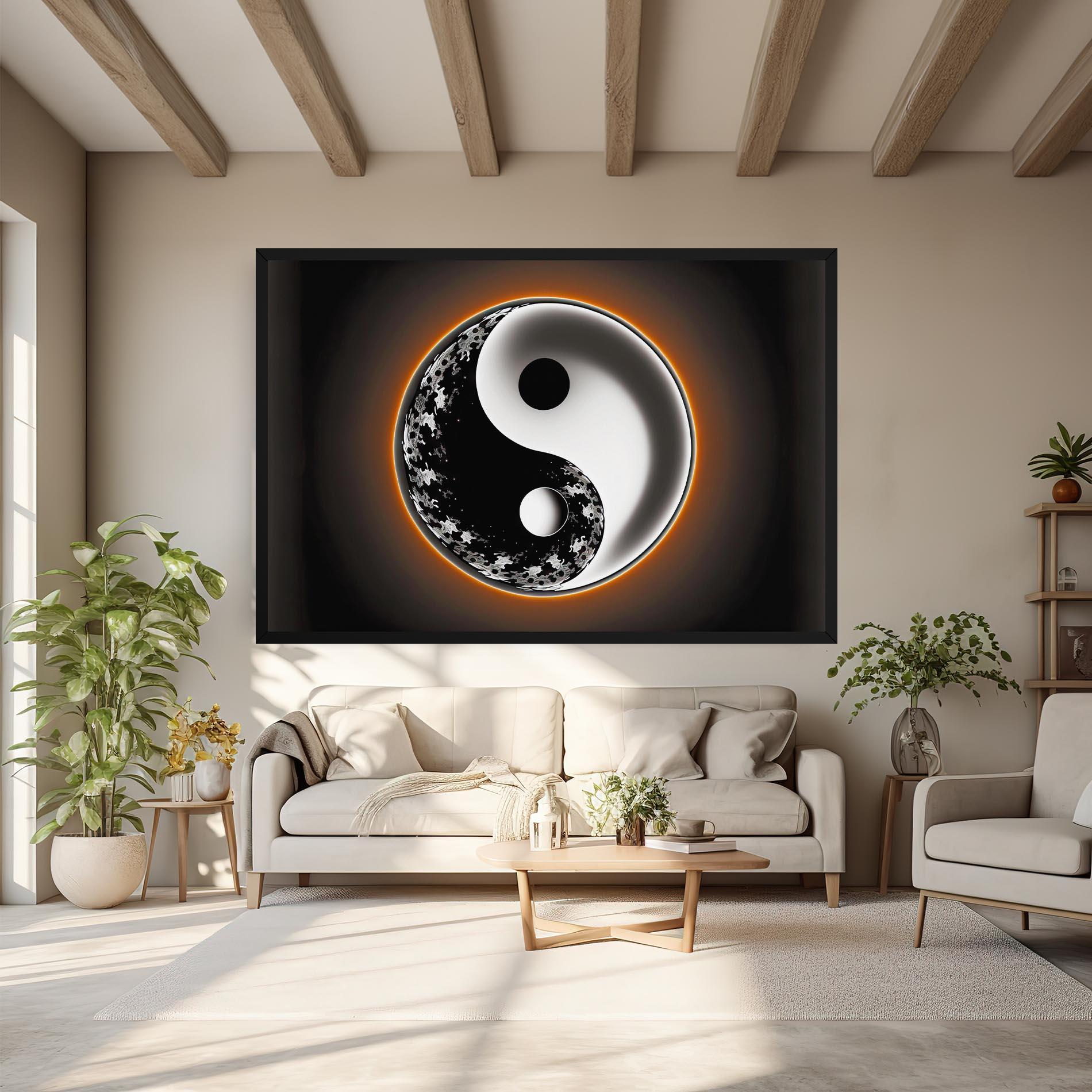 Vászonkép Purple Light Yinyang mockup 6