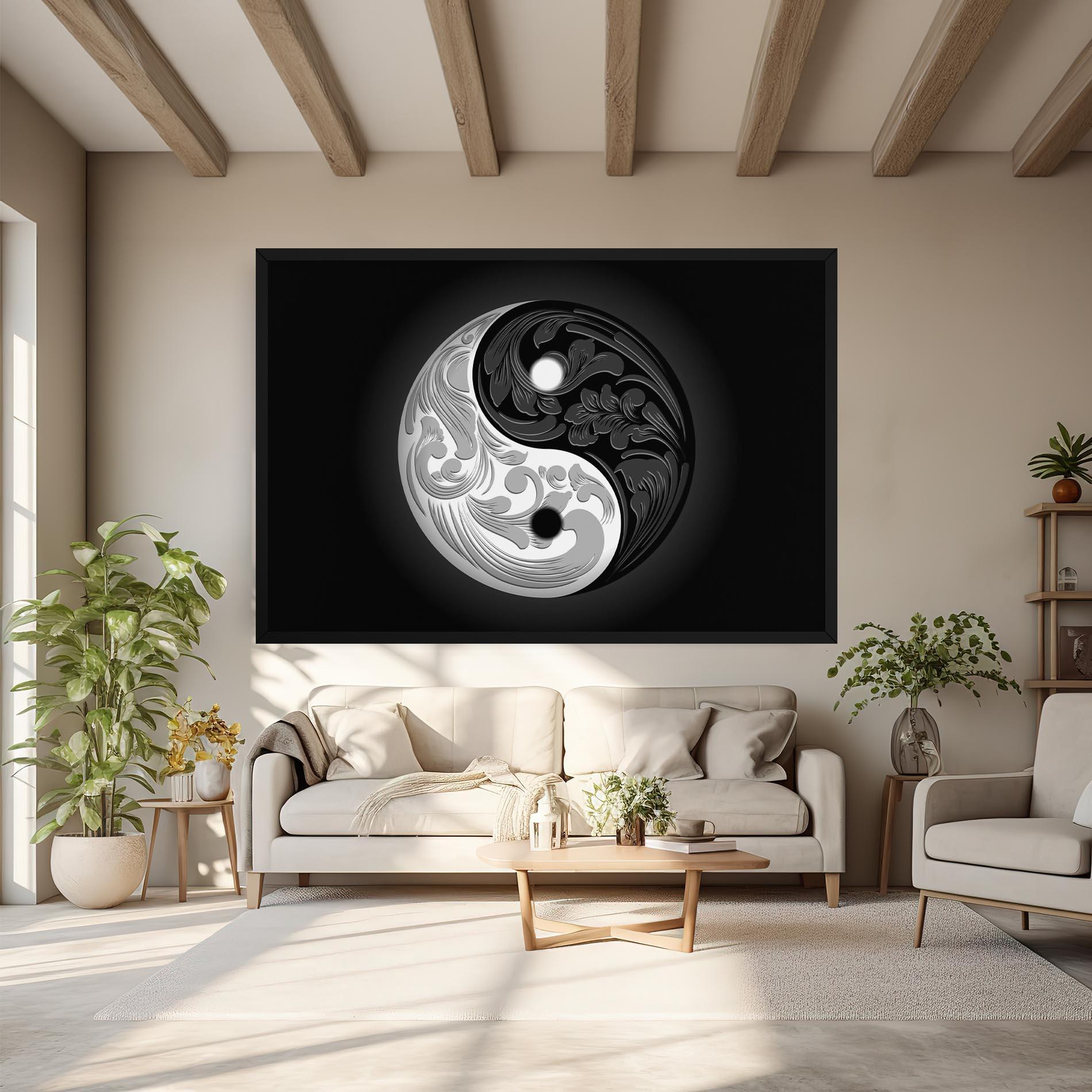 Vászonkép Yinyang Grey mockup 6