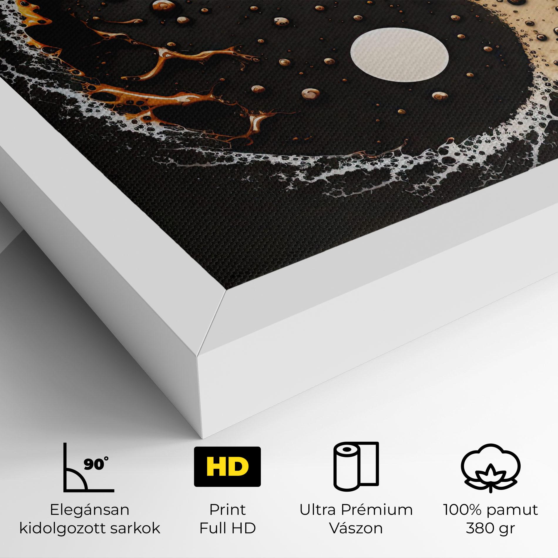 Vászonkép Brown Liquid Yinyang mockup 4
