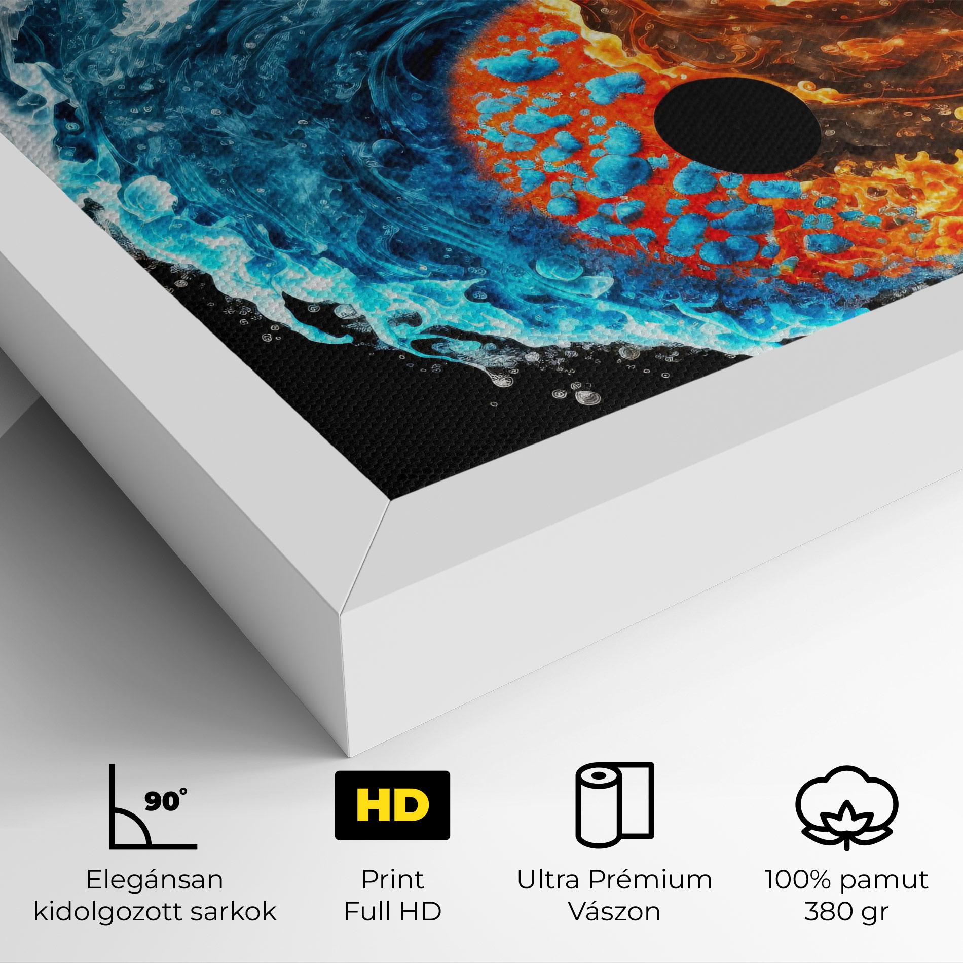 Vászonkép Fire Water Yin Yang mockup 4