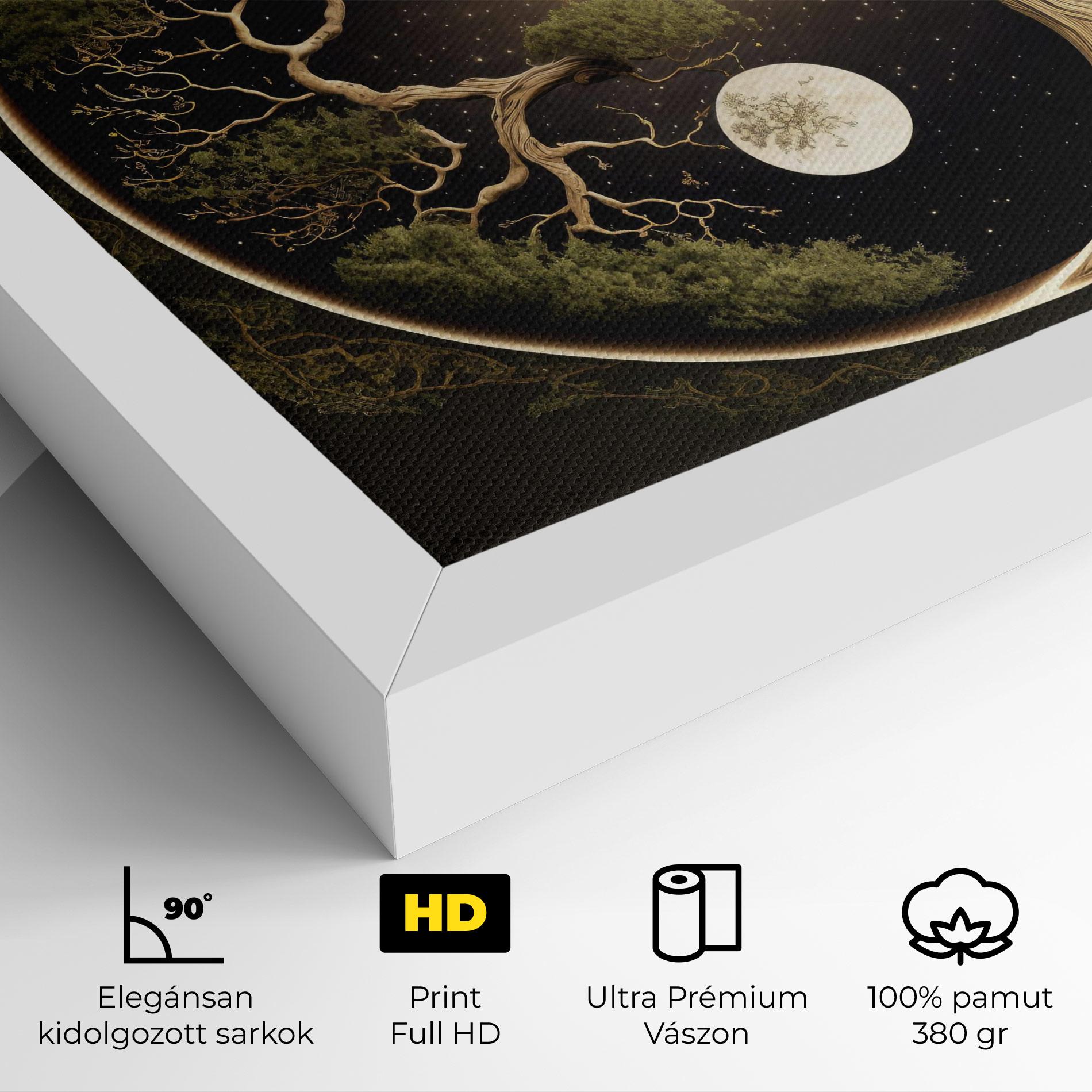 Vászonkép Green Tree Yinyang mockup 4