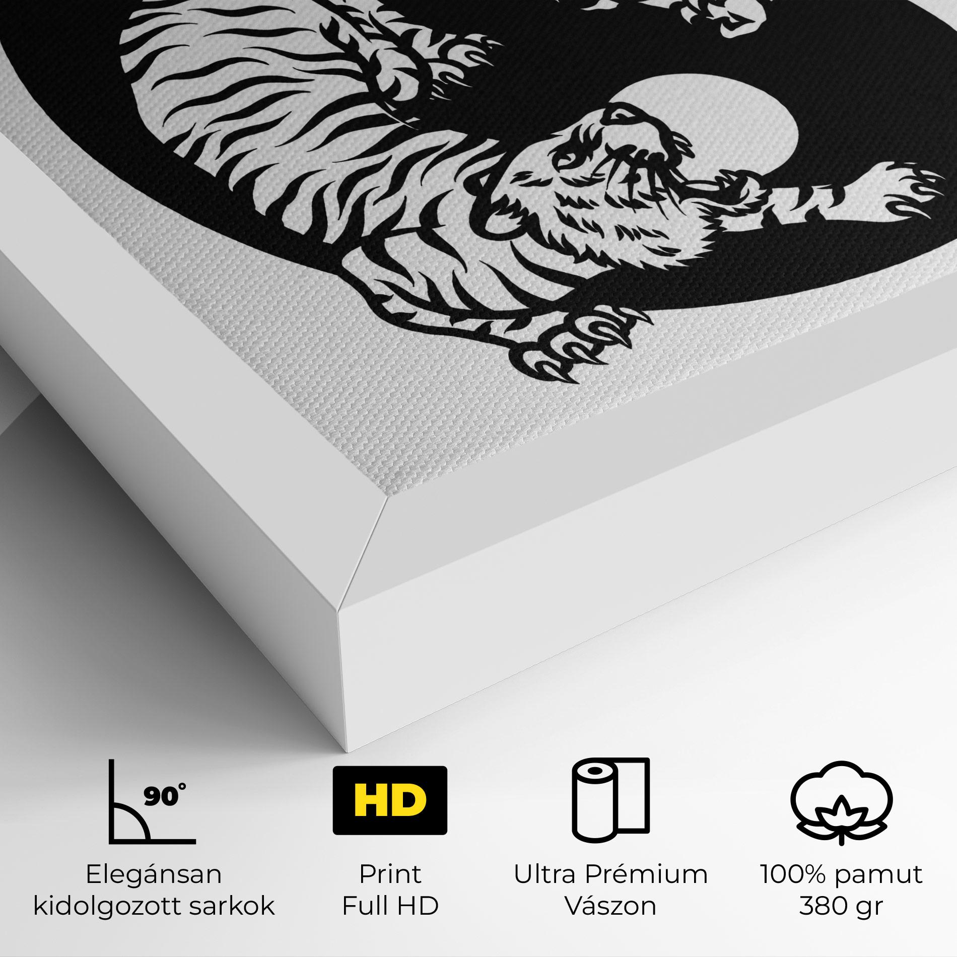 Vászonkép Tiger Dragon Yinyang mockup 4
