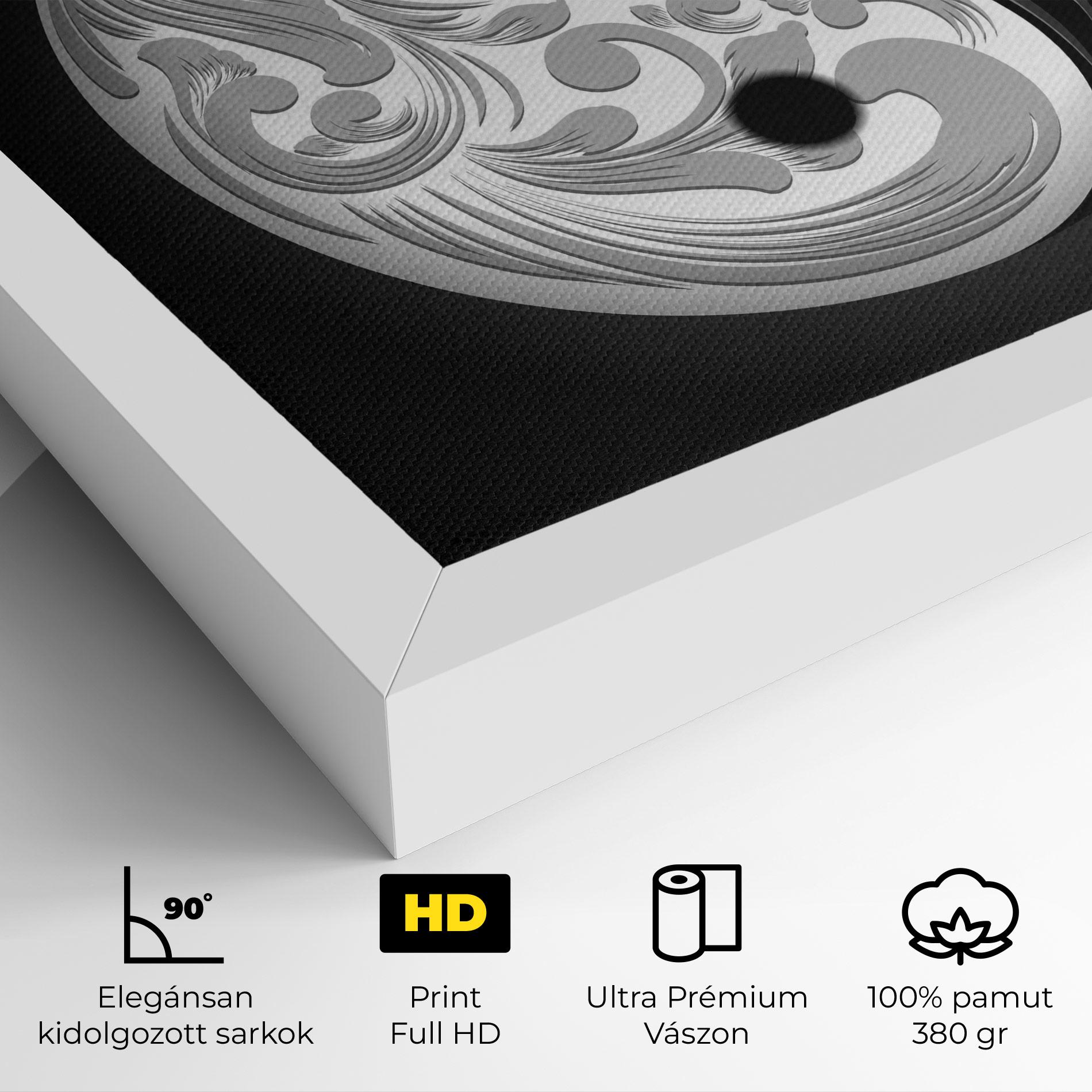 Vászonkép Yinyang Grey mockup 4