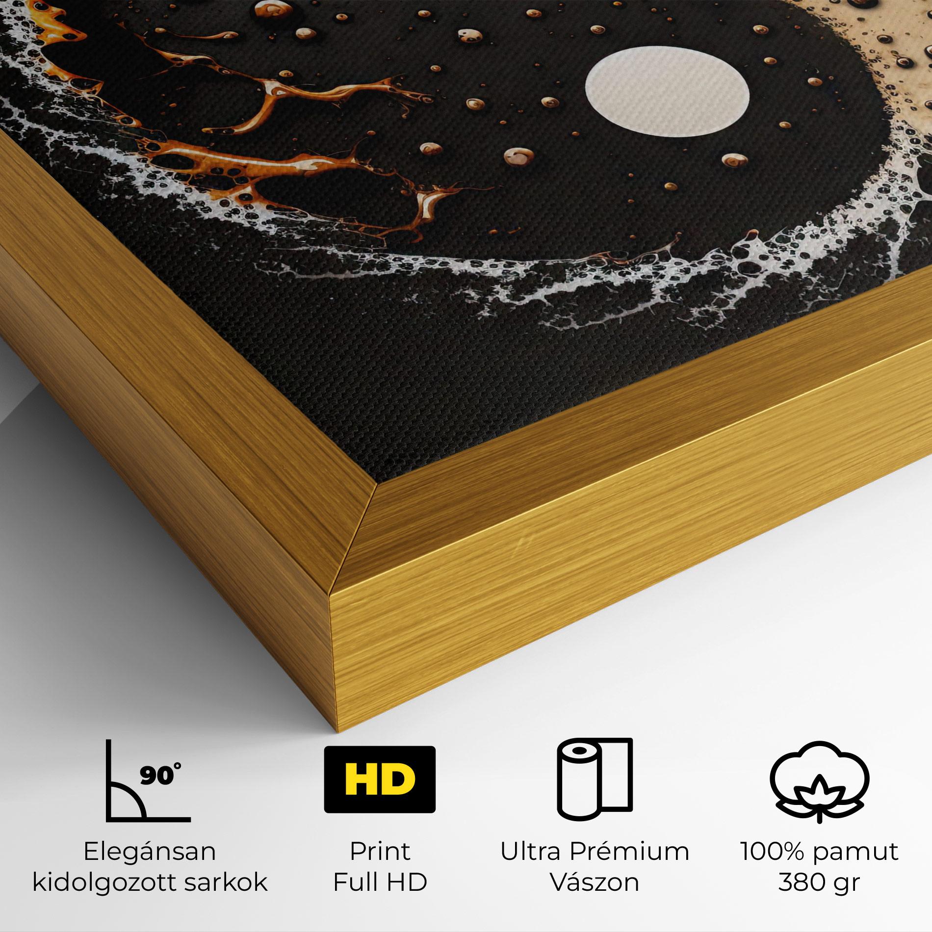 Vászonkép Brown Liquid Yinyang mockup 4