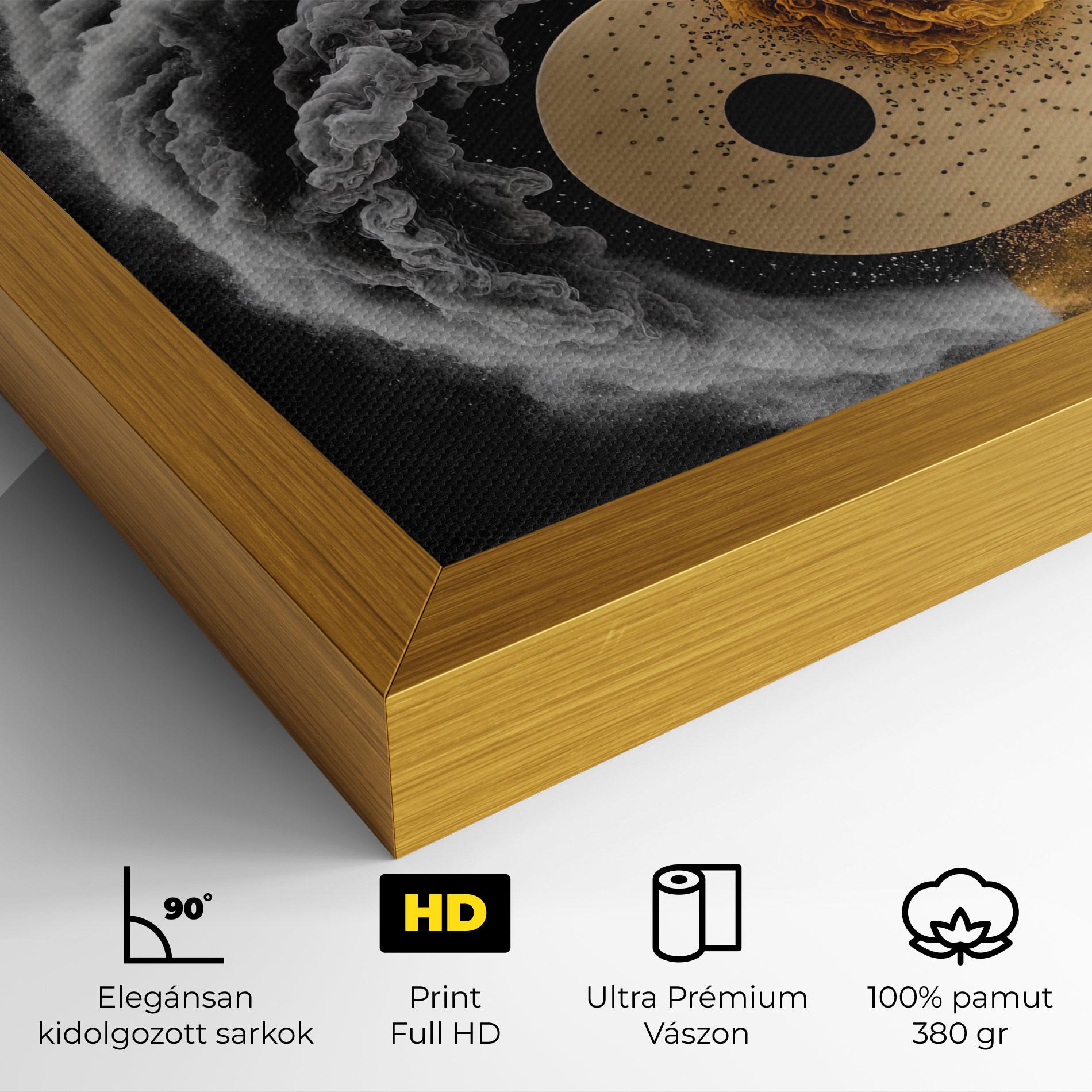 Vászonkép Cream Smoke Yinyang mockup 4
