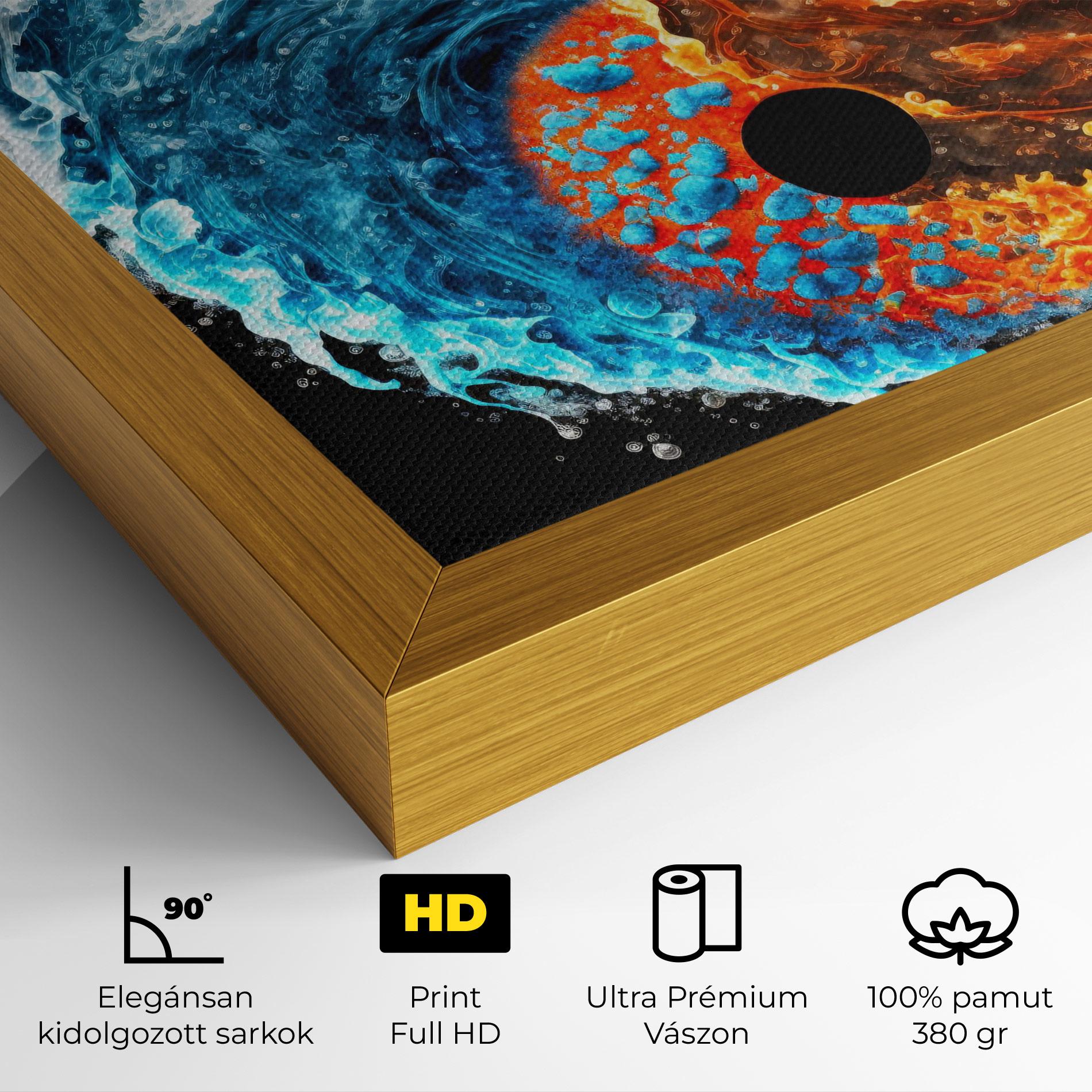Vászonkép Fire Water Yin Yang mockup 4