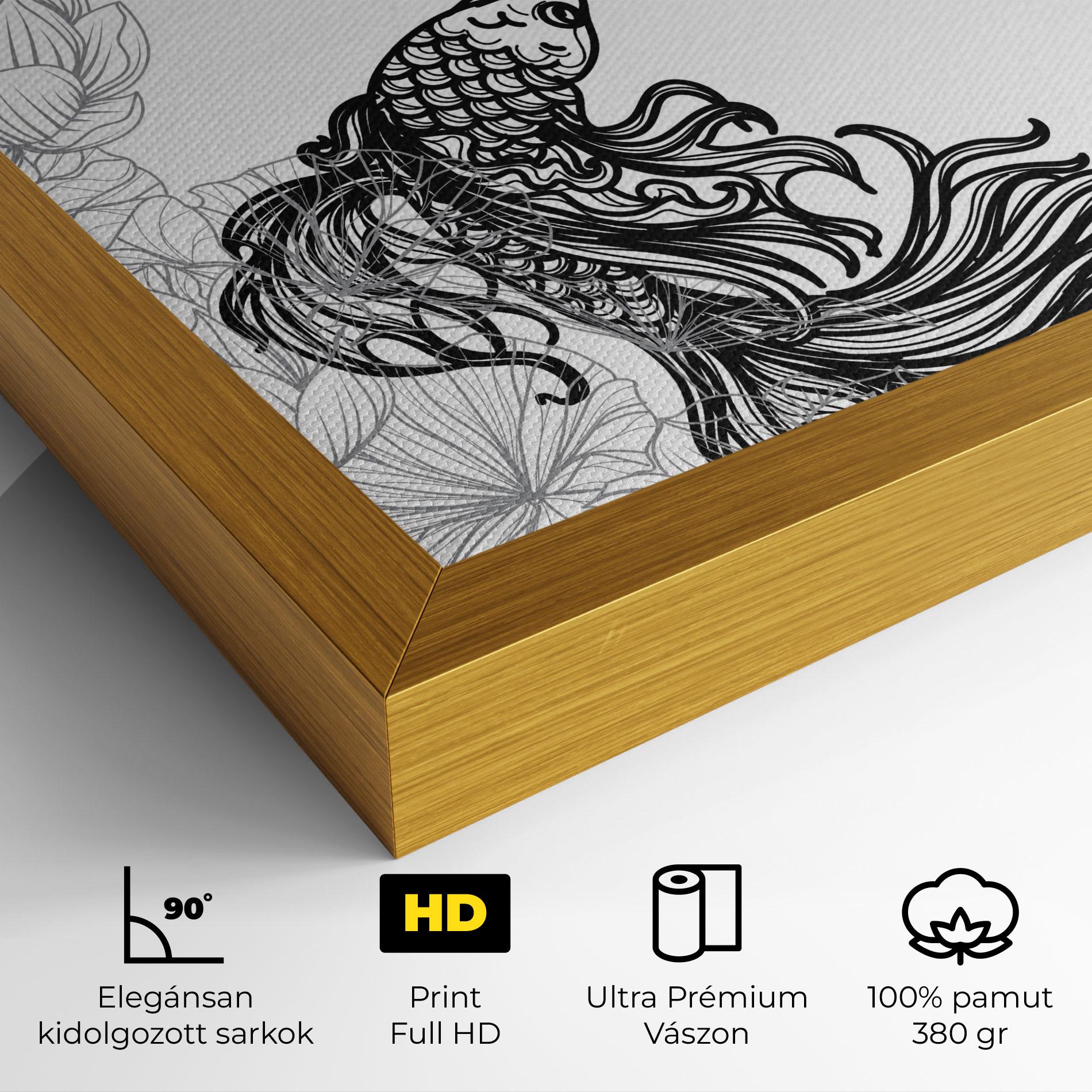 Vászonkép Fish Yinyang mockup 4