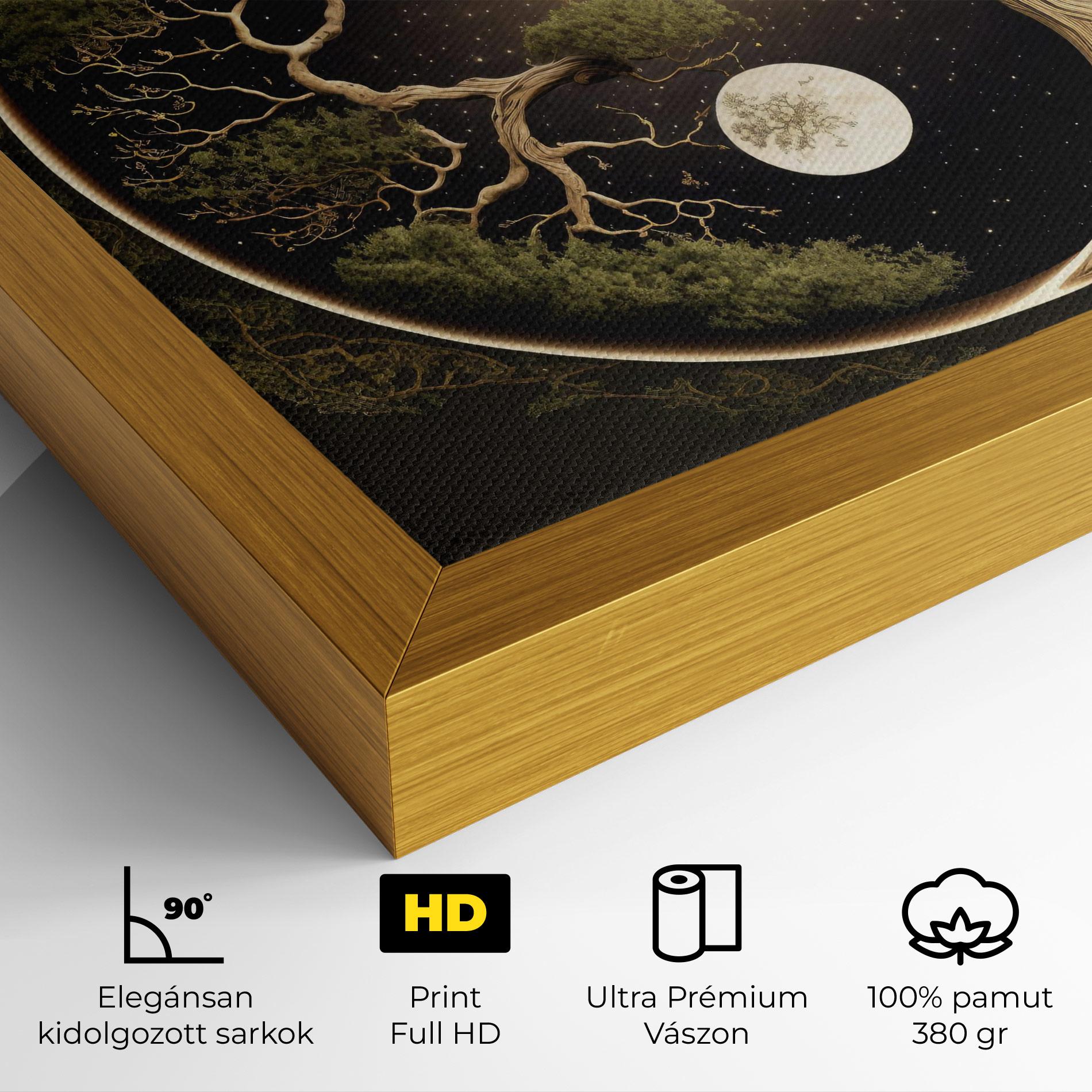 Vászonkép Green Tree Yinyang mockup 4